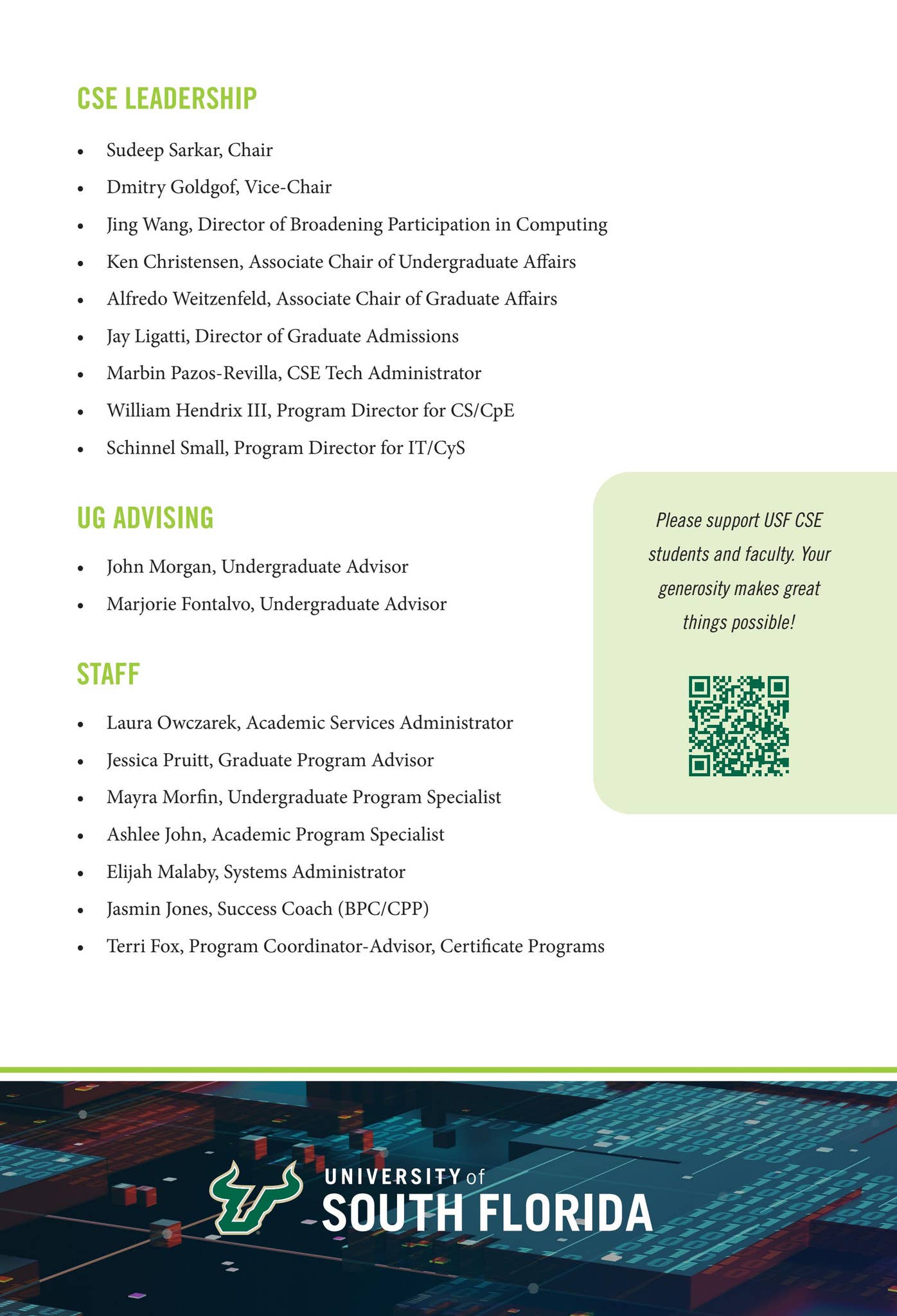 USF Dept. of Computer Science and Engineering Annual Report by USF