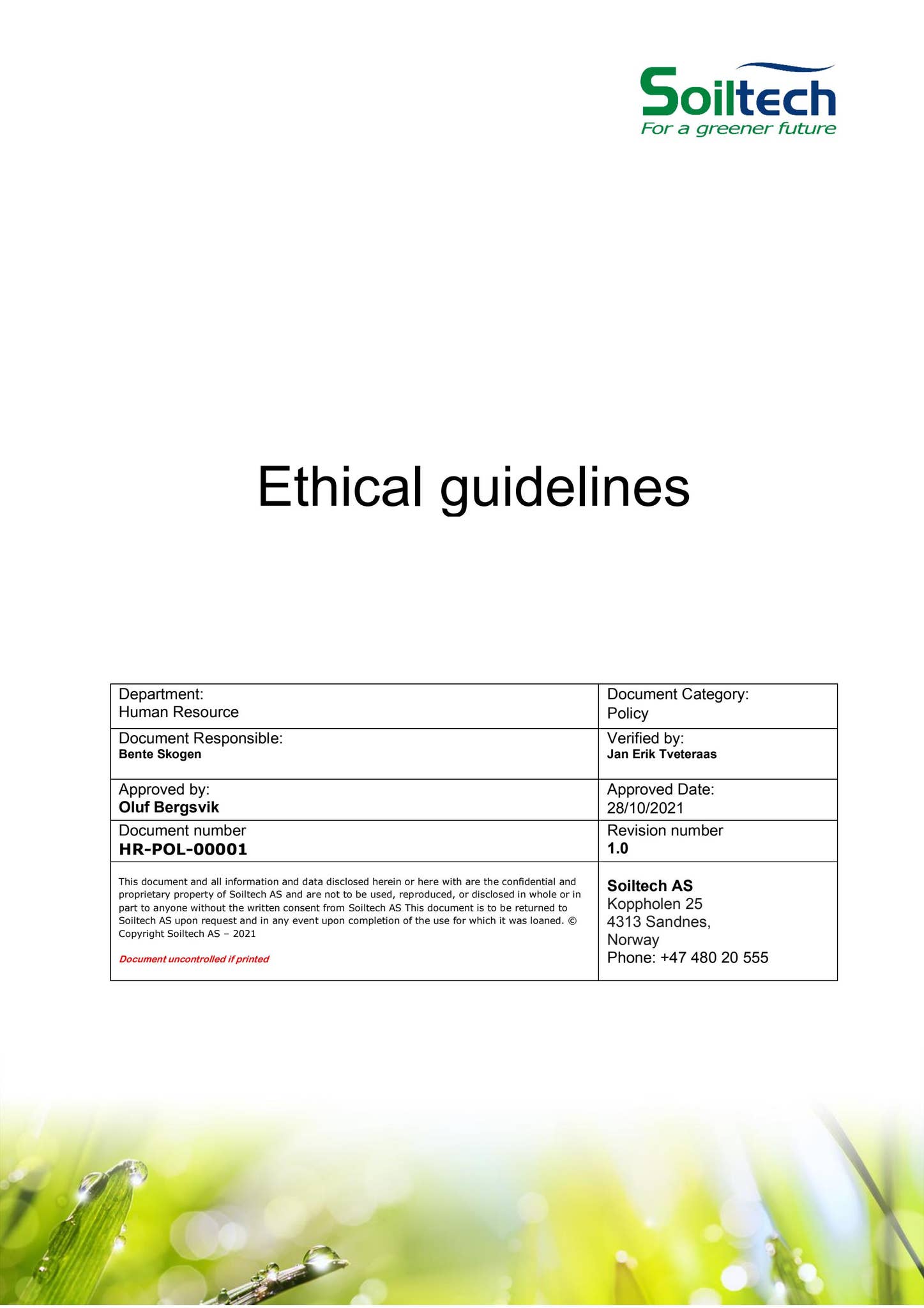 Soiltech Ethical Guidelines by Soiltechas - Issuu