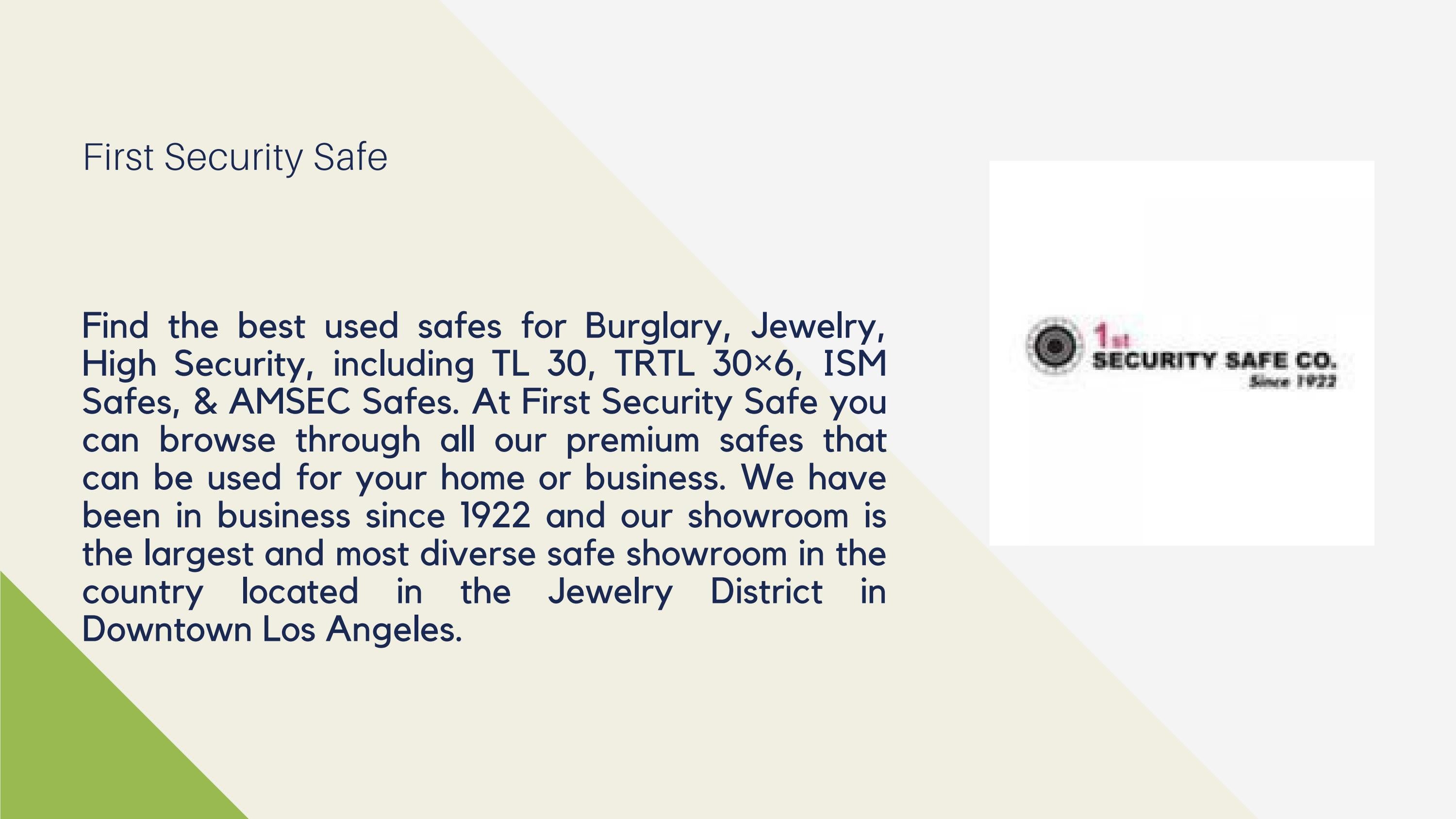 Burglary Safe First Security Safe by firstsecuritysafe Issuu