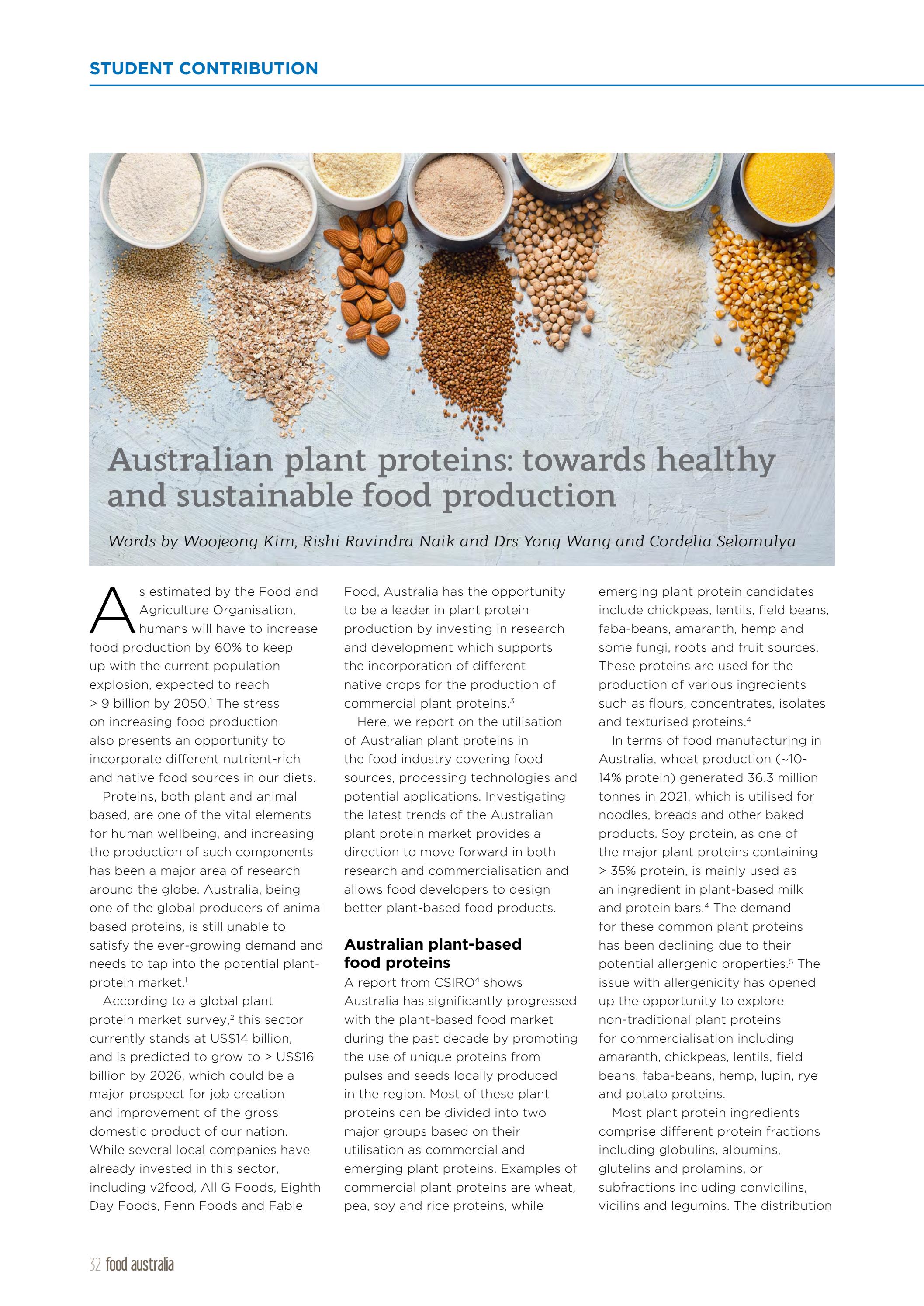 Australian plant proteins_food australia_OctDec_2022 by foodaust Issuu