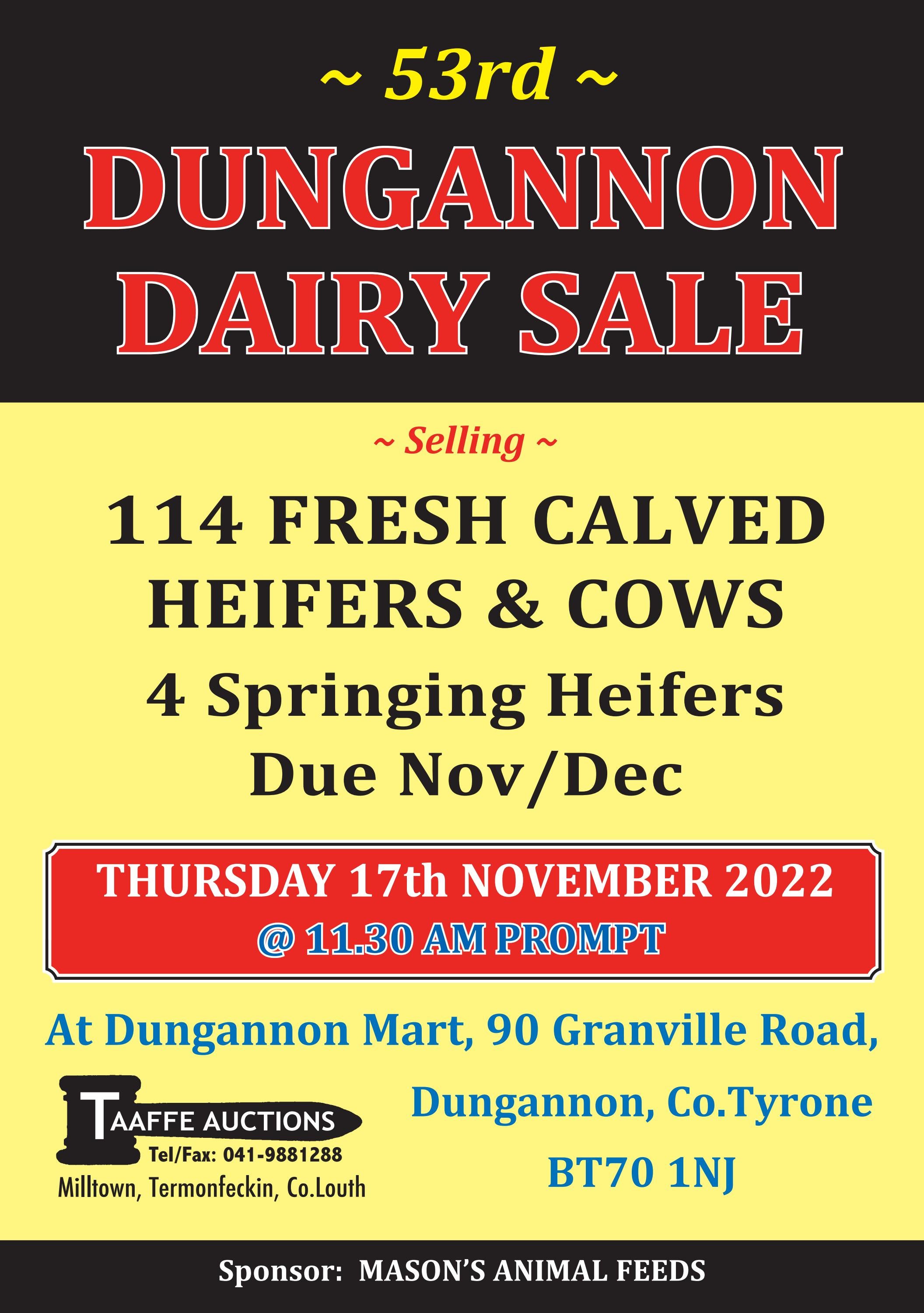 DUNGANNON DAIRY SALE 53 by TAAFFE AUCTIONS LTD Issuu