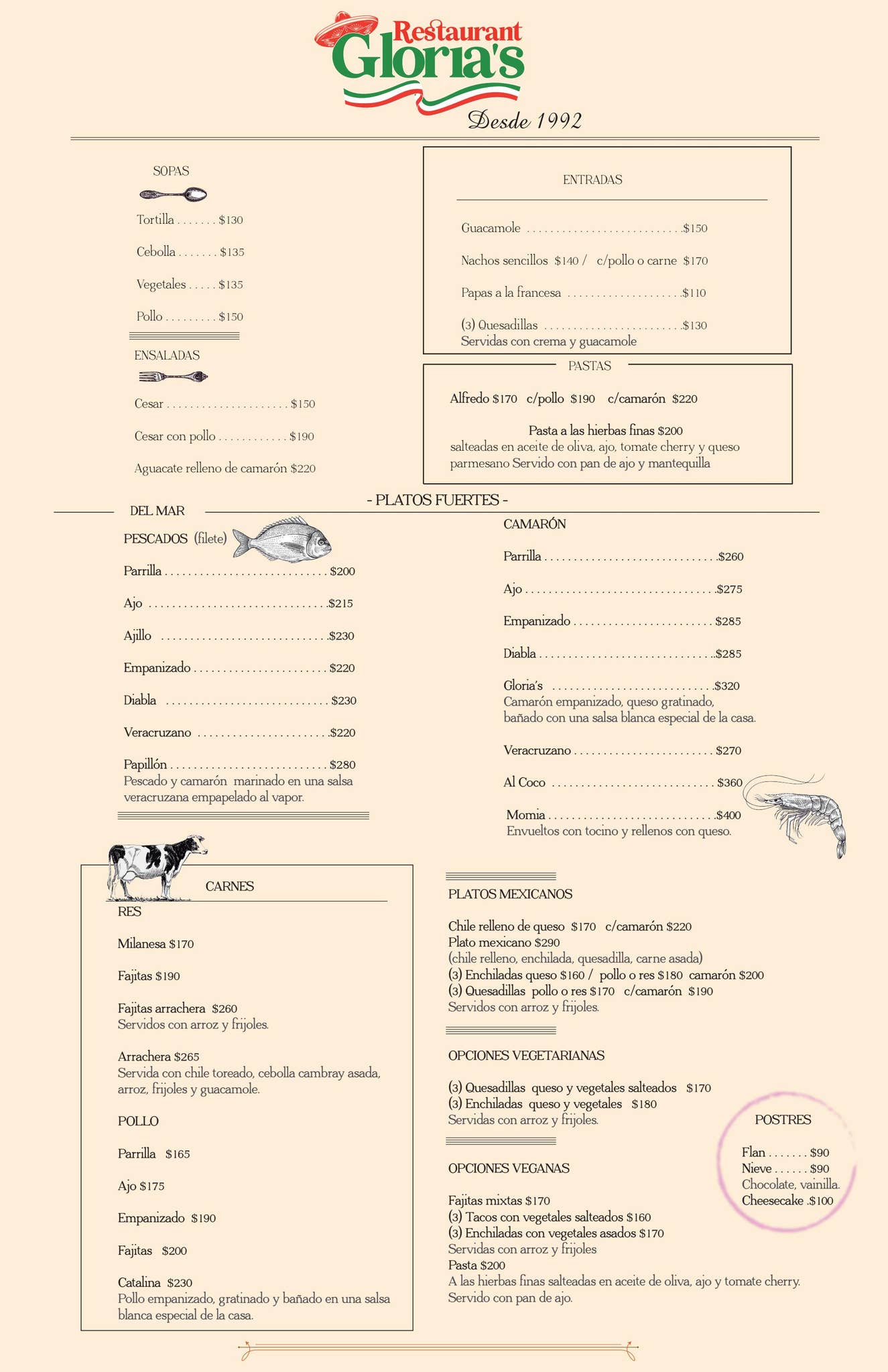 gloria menu Image 3