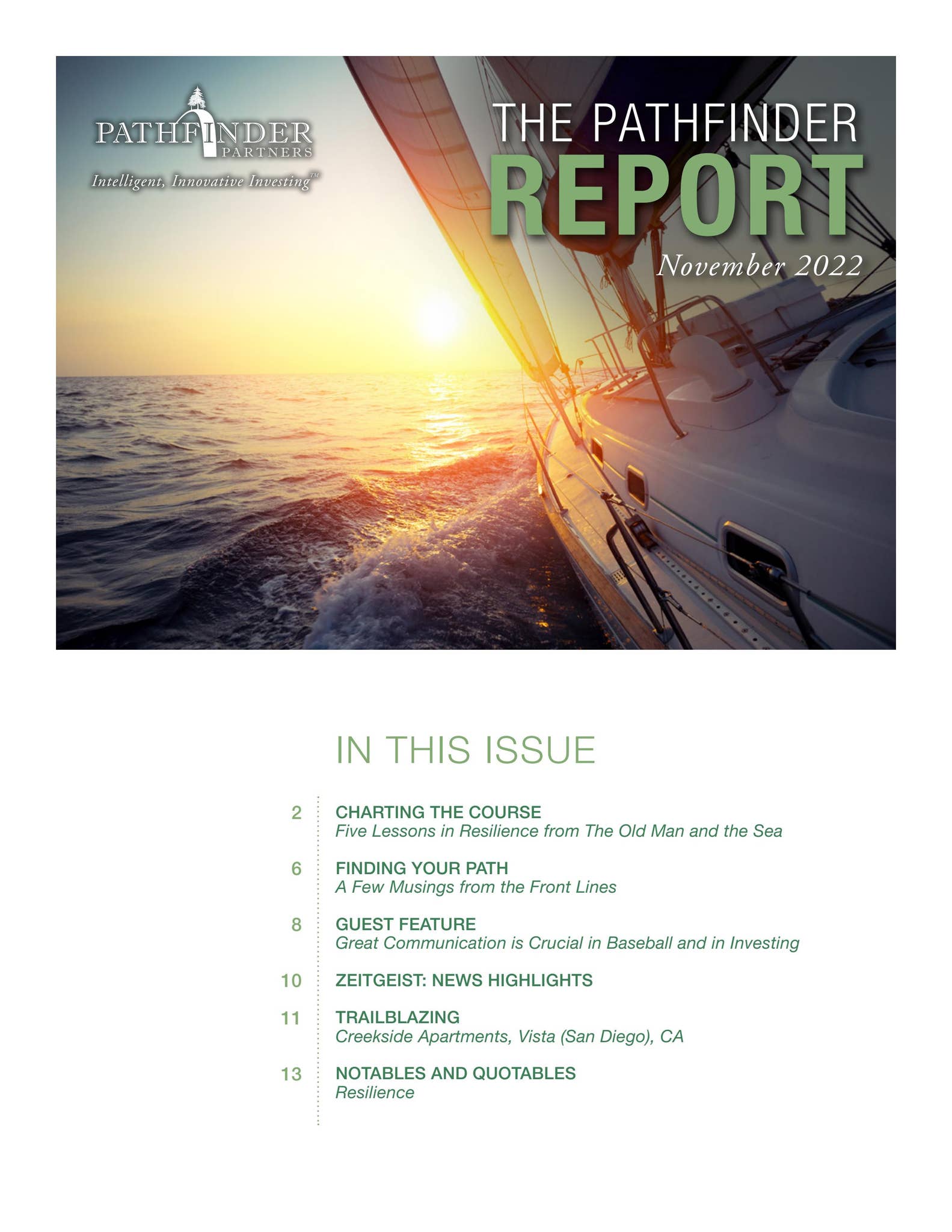 The Pathfinder Report - November 2022 by PathfinderPartnersLLC - Issuu