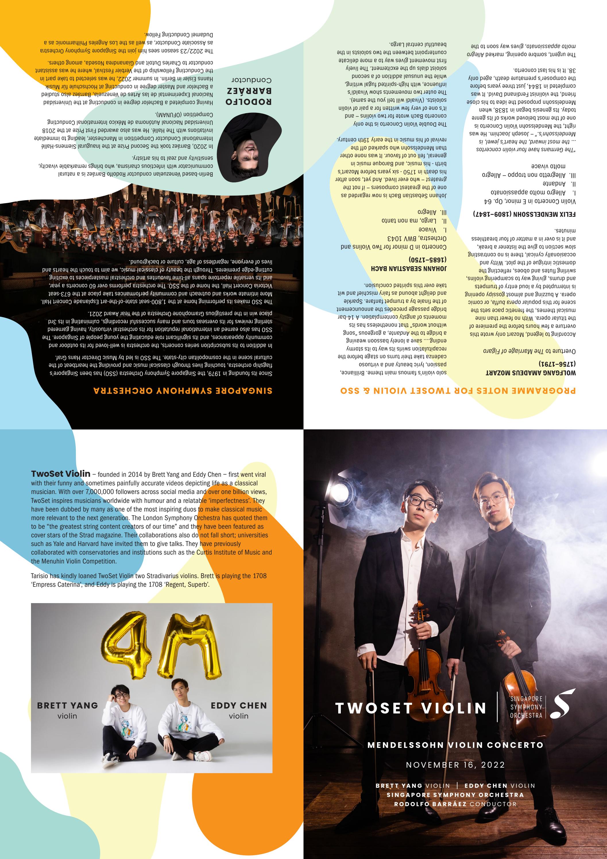 TwoSet Violin & SSO Mendelssohn Violin Concerto (Printable Poster