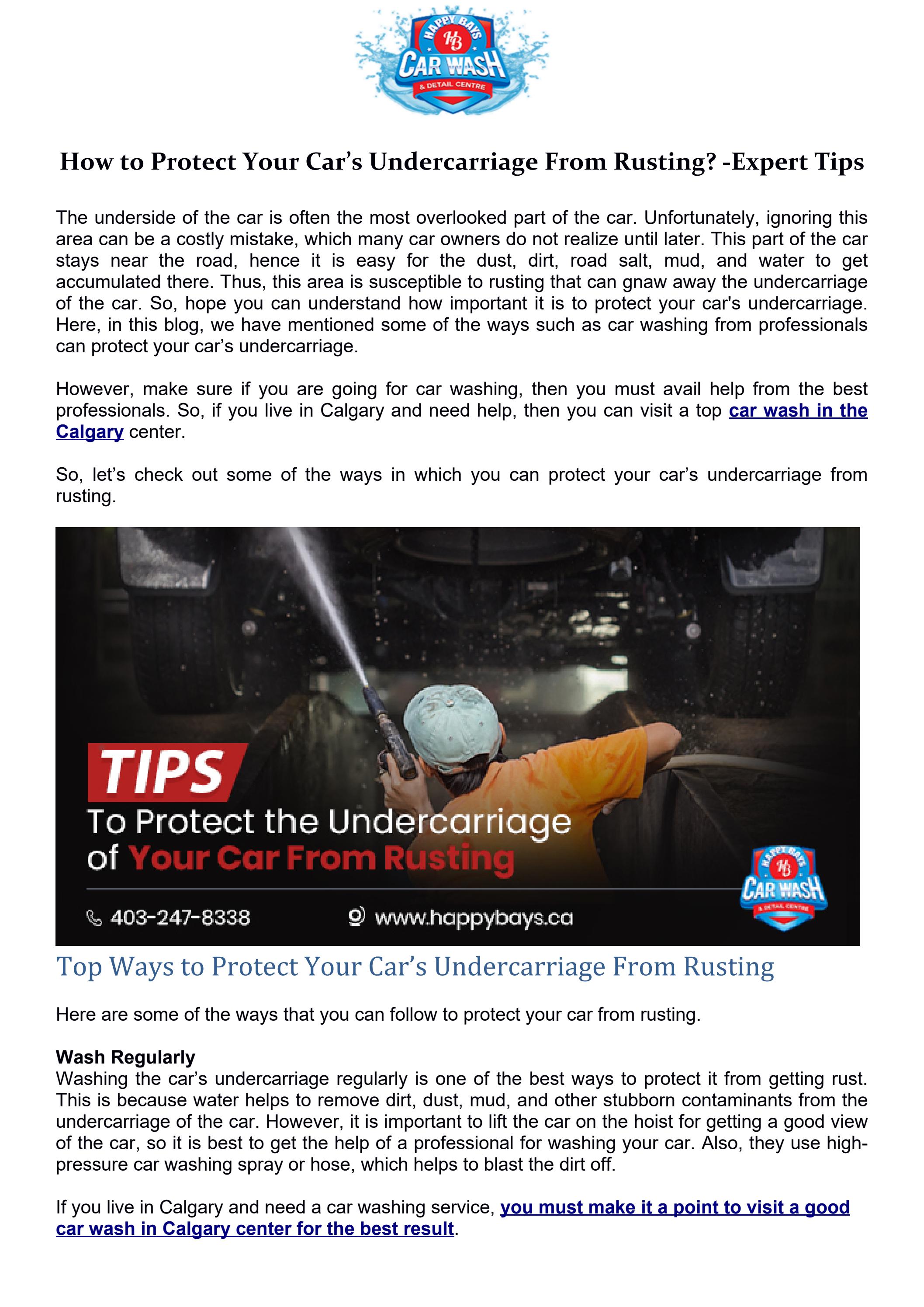How to Protect Your Car’s Undercarriage From Rusting? Expert Tips by