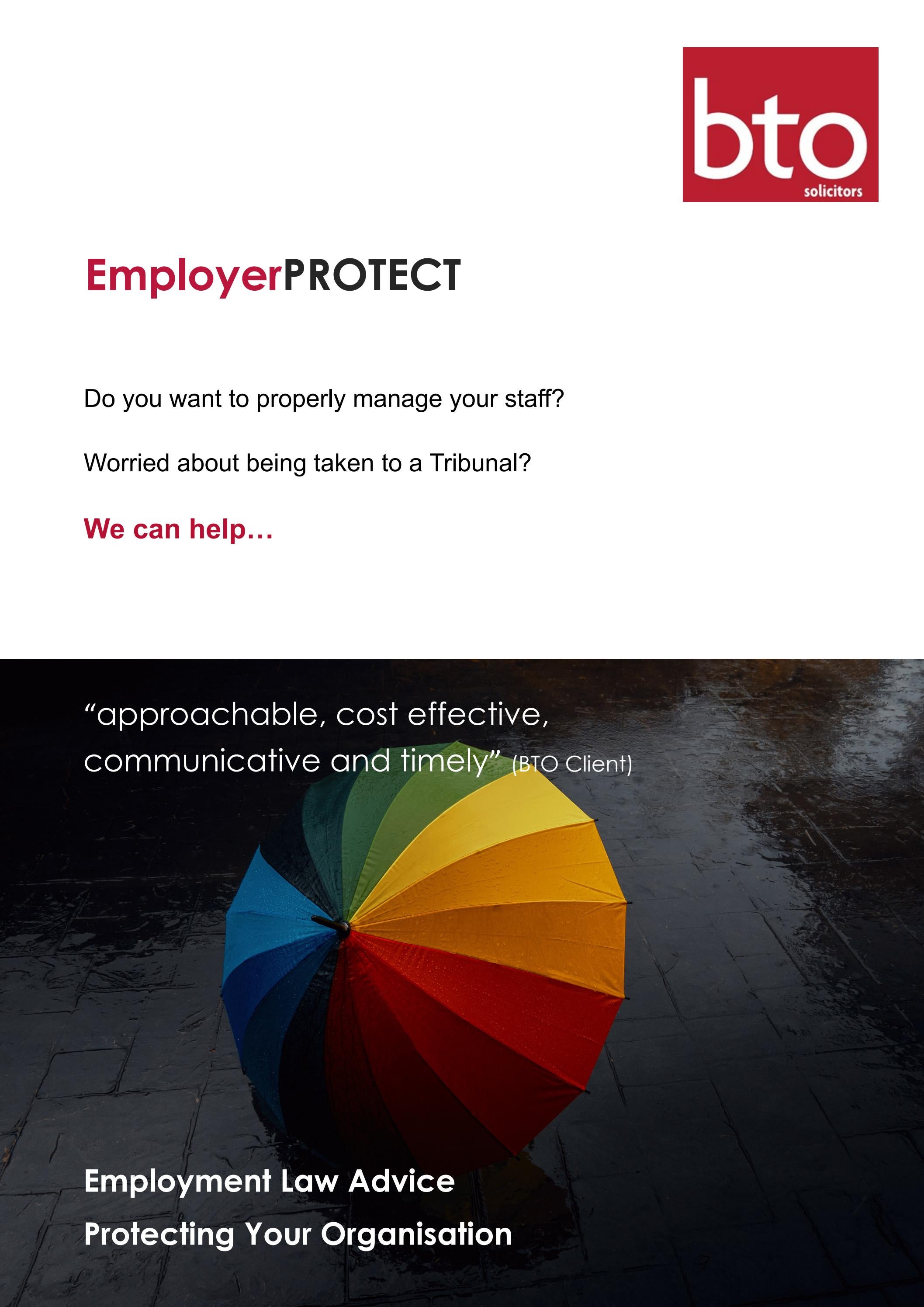 BTO EmployerProtect Brochure By Btosolicitors Issuu