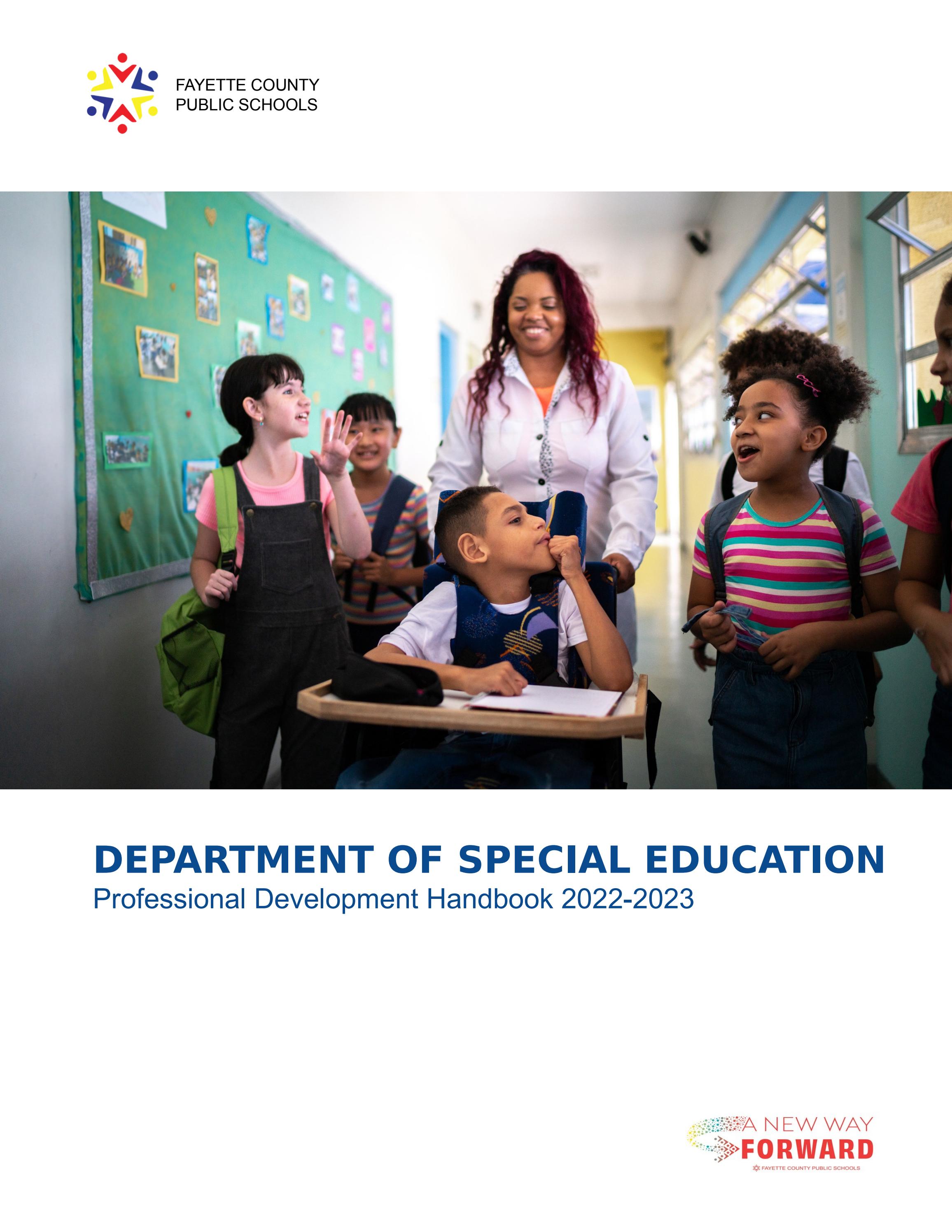 Special Education Professional Learning Handbook 2022 2023 By FCPSsped 