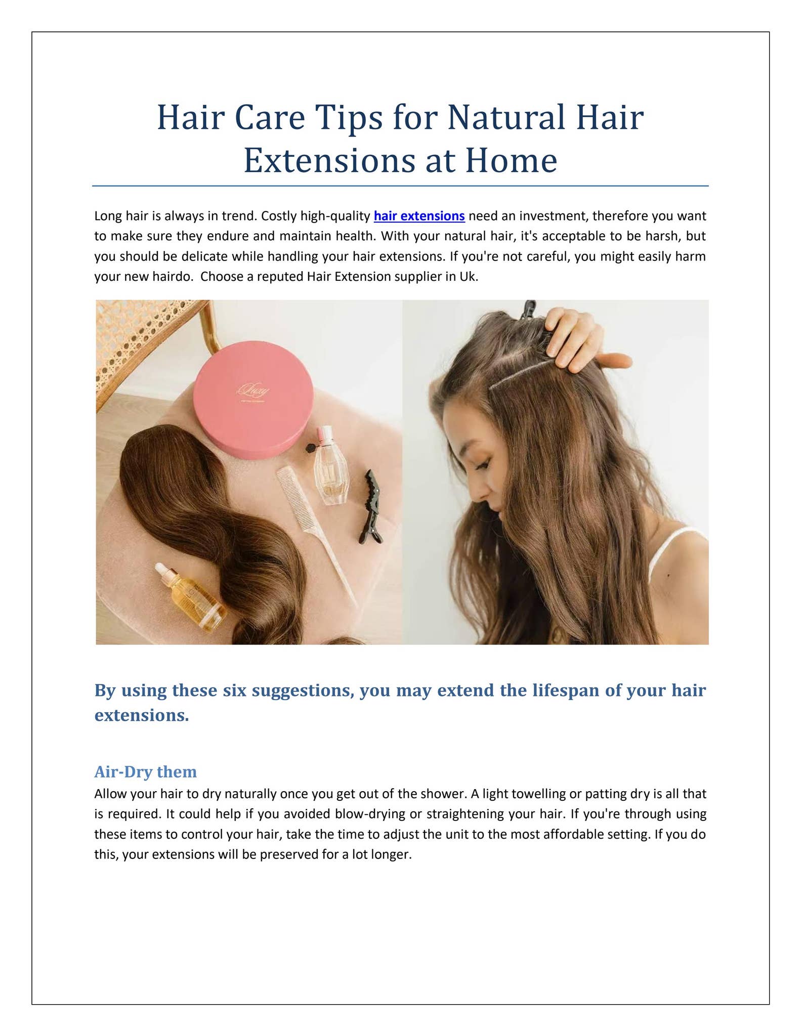 Hair Care Tips for Natural Hair Extensions at Home by HAIR DEVELOPMENT (UK) LTD - Issuu