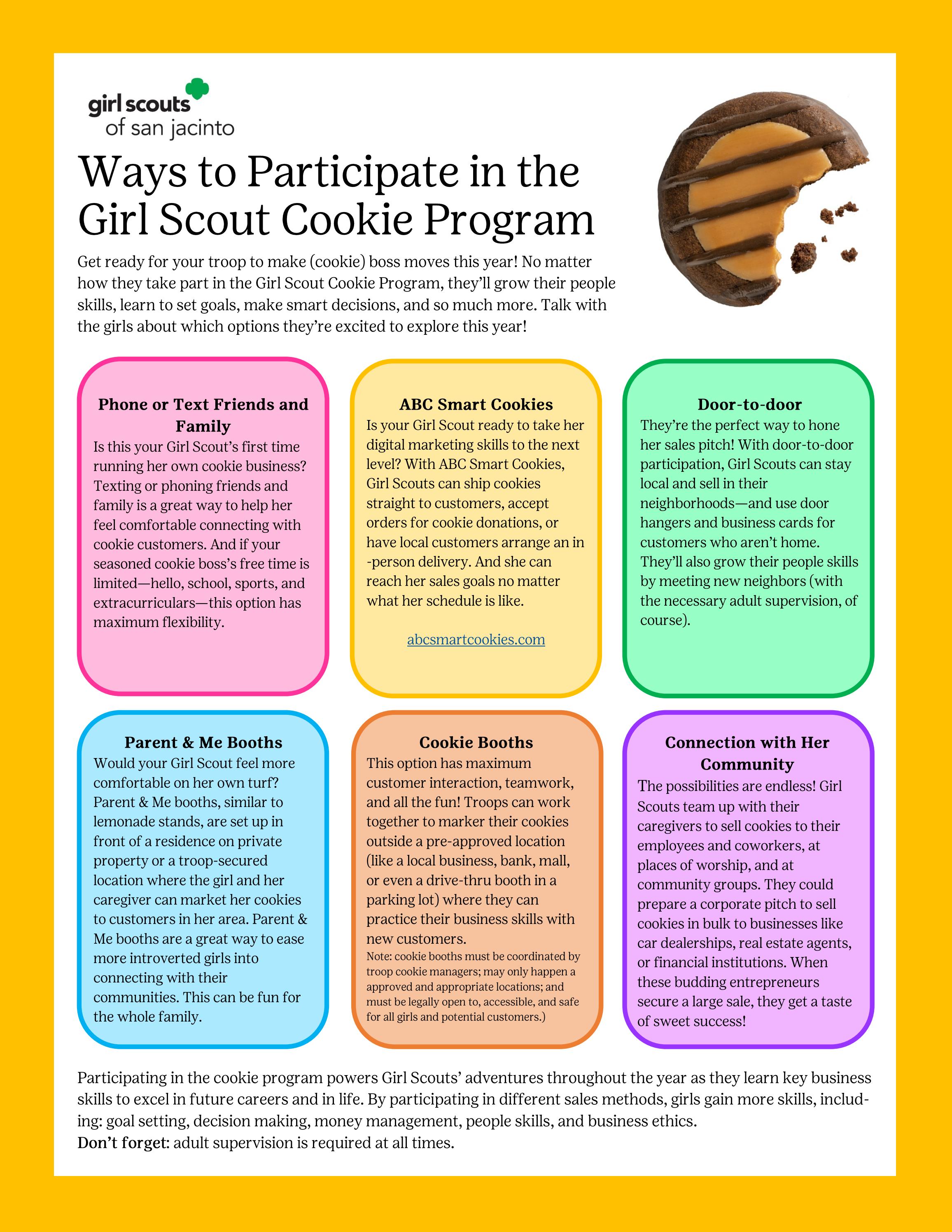 Ways to Participate in the Cookie Program by GSSJC Issuu