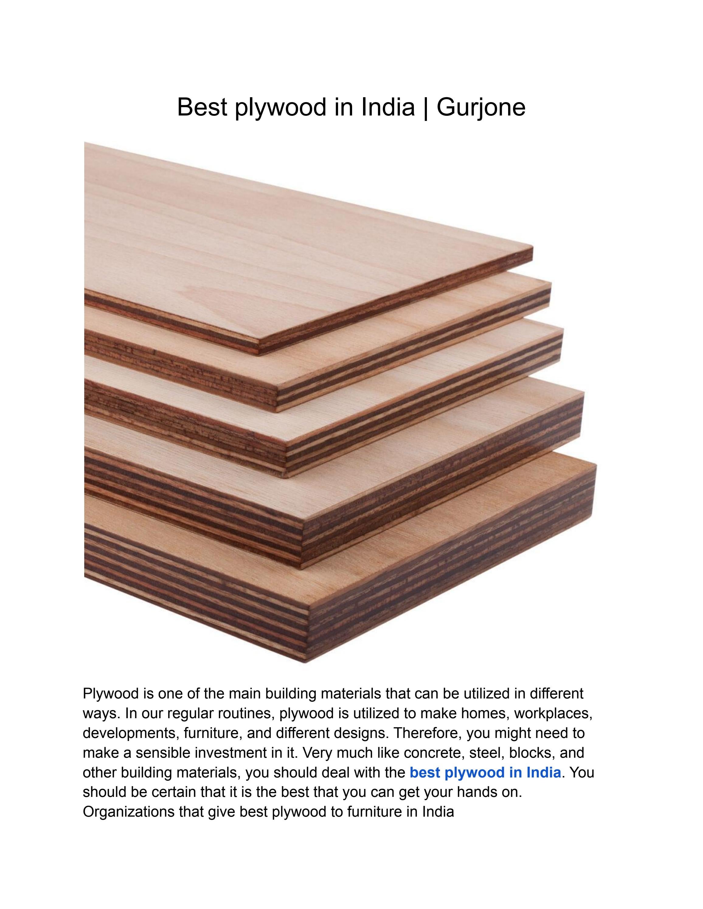 Best plywood in India Gurjone Ply by Gurjoneplywood Issuu