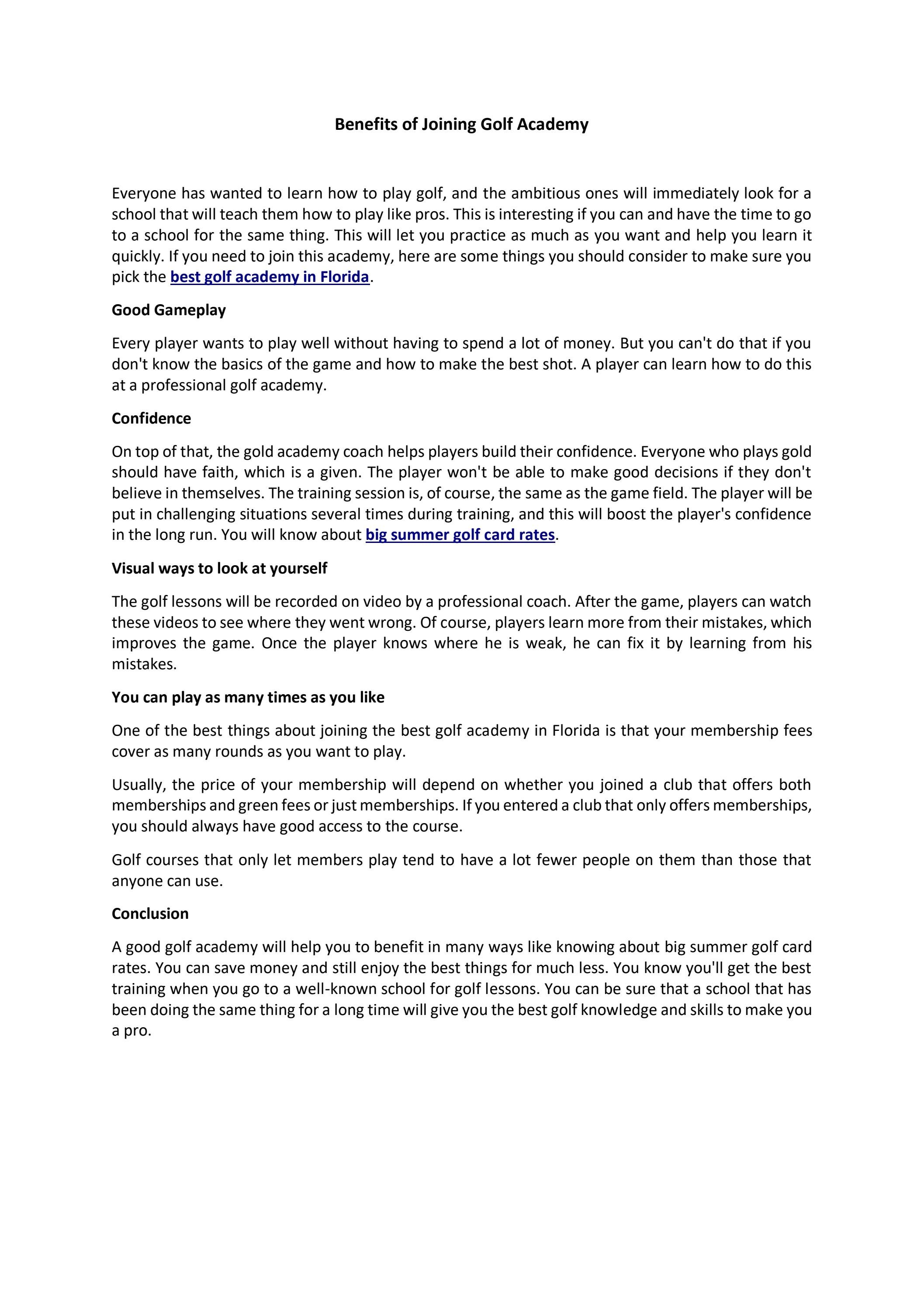 Benefits of Joining Golf Academy by Rotonda Golf & Country Club Issuu