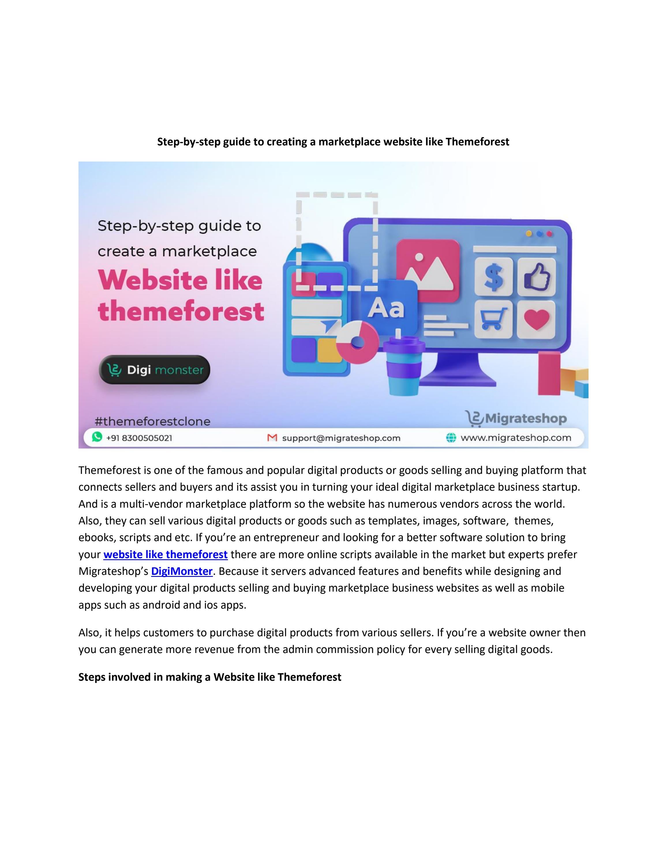 Step-by-step guide to creating a marketplace website like Themeforest ...