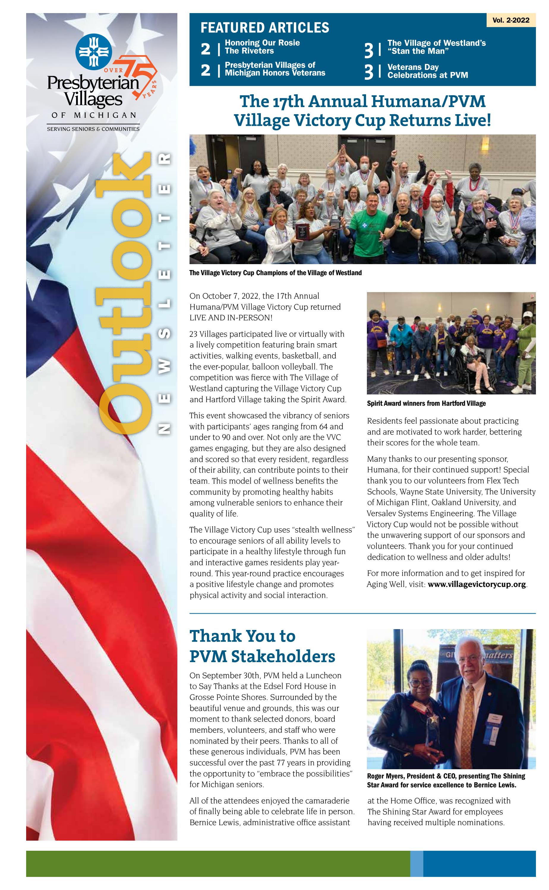 PVM Outlook vol. 2 2022 by Presbyterian Villages of Michigan - Issuu