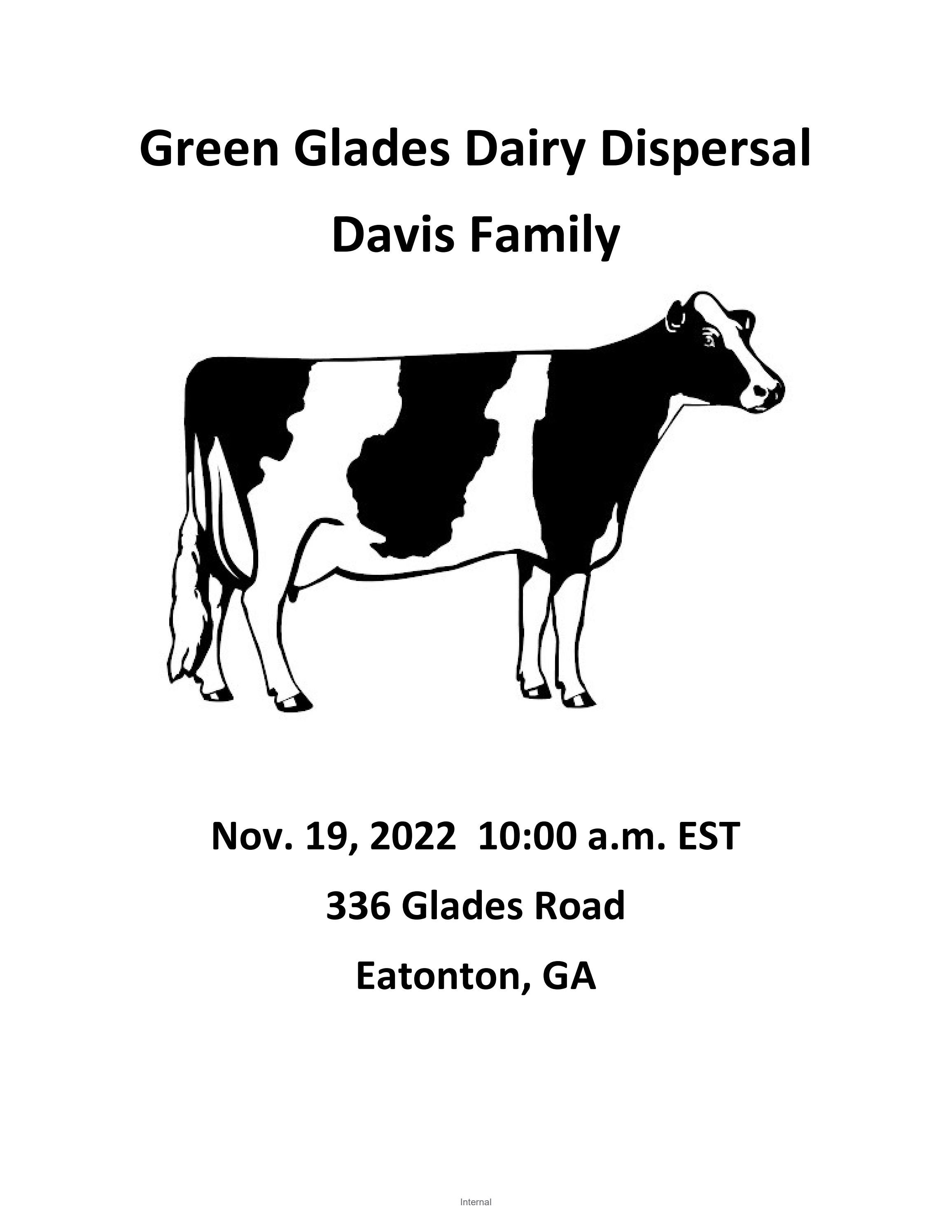 Green Glades Farm Dispersal Davis Family by Dairy Agenda Today Issuu