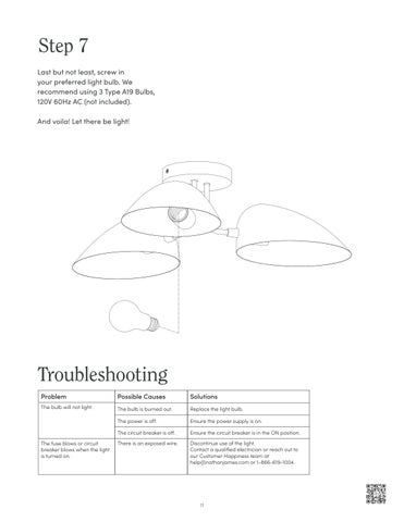 nathanjameshome 家具目录 · Argo 吸顶灯 Instruction Sheet 第 11 页