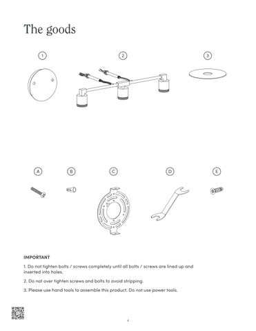 nathanjameshome 家具目录 · Pattinson 镜前灯 Instruction Sheet 第 4 页