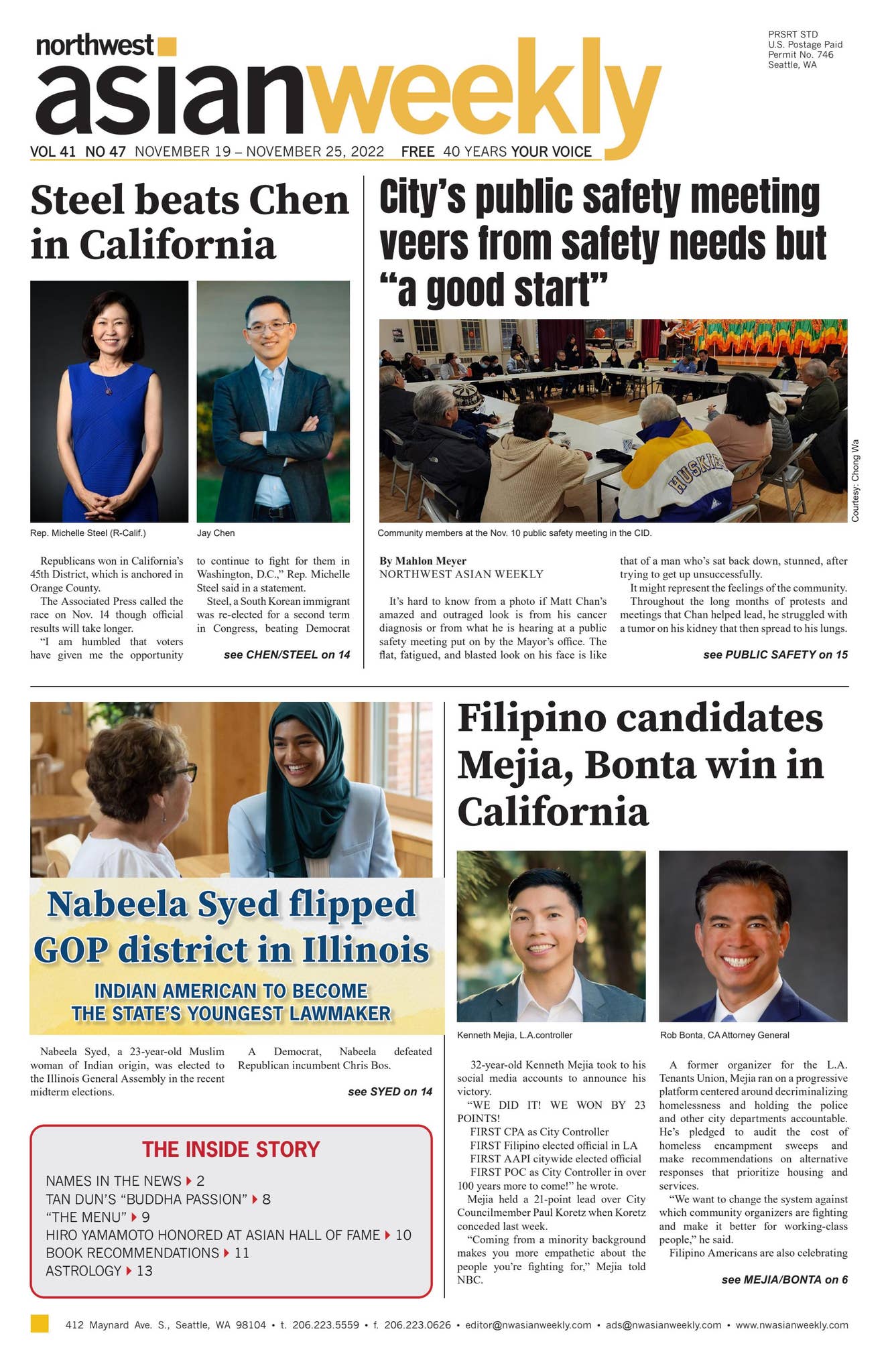 VOL 41 NO 47 | NOVEMBER 19 – NOVEMBER 25, 2022 by Northwest Asian ...