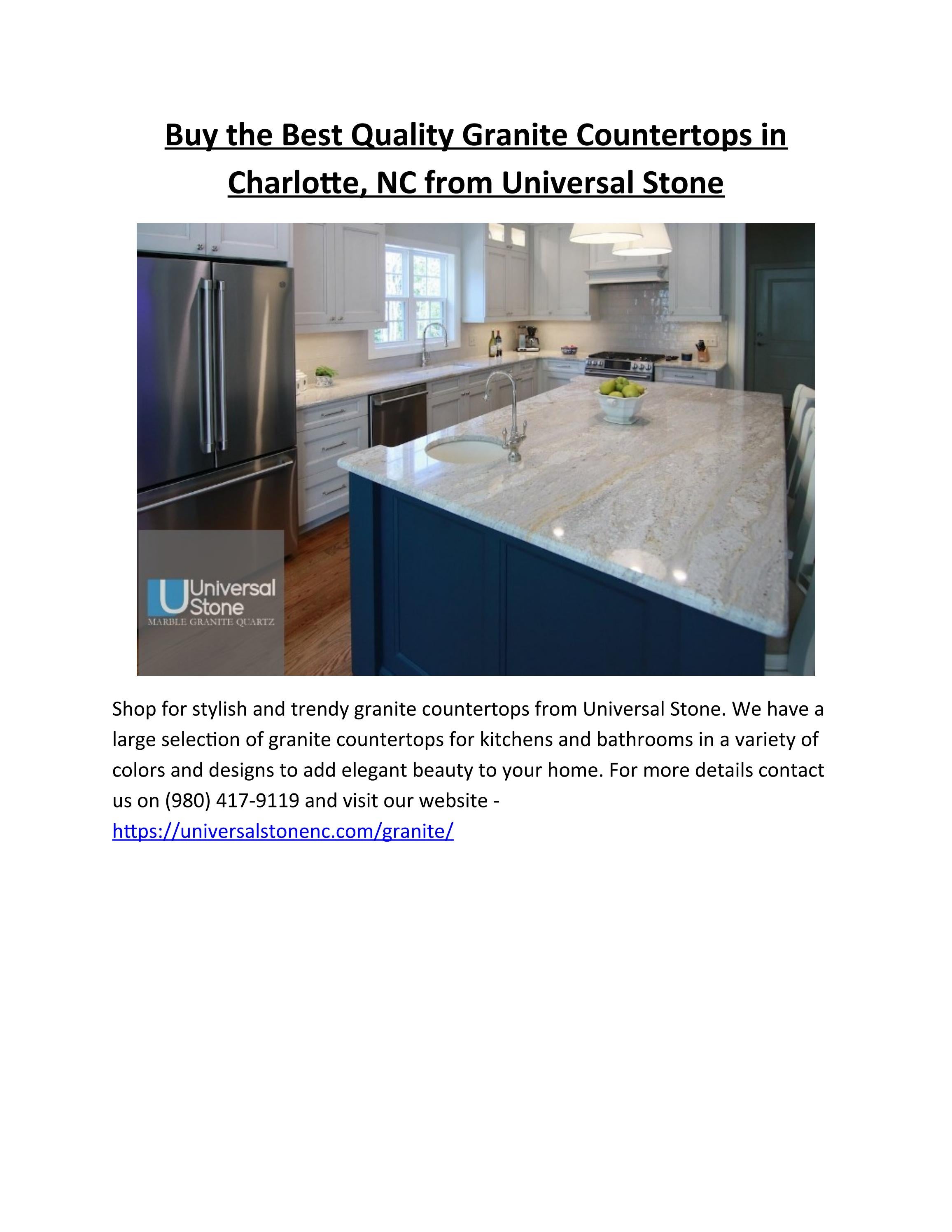 Buy the Best Quality Granite Countertops in Charlotte, NC from