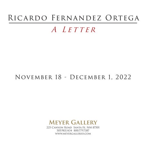 Ricardo Fernandez Ortega: A Letter 第 3 页