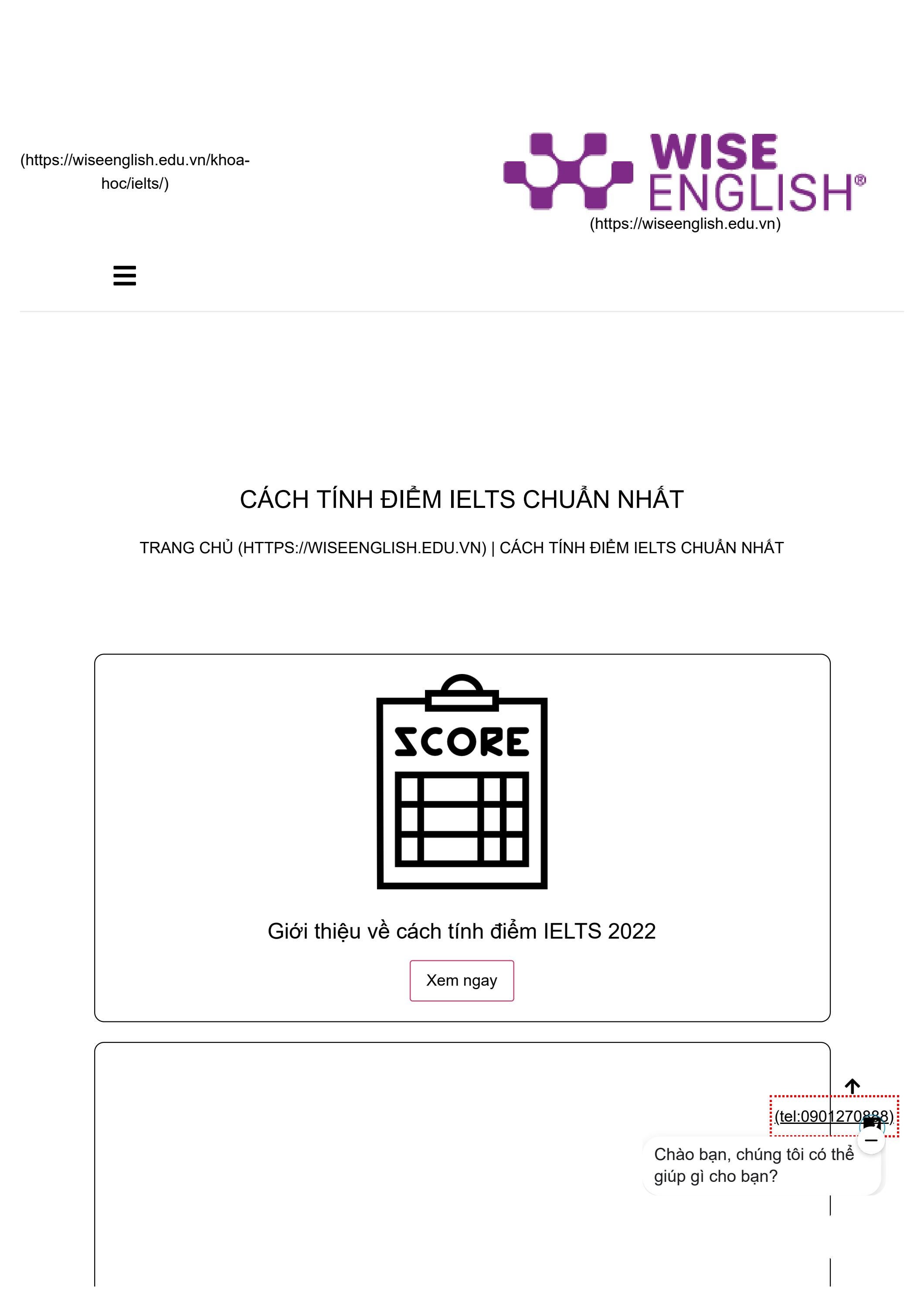 Cách tính điểm IELTS chuẩn nhất by Wise English - Issuu