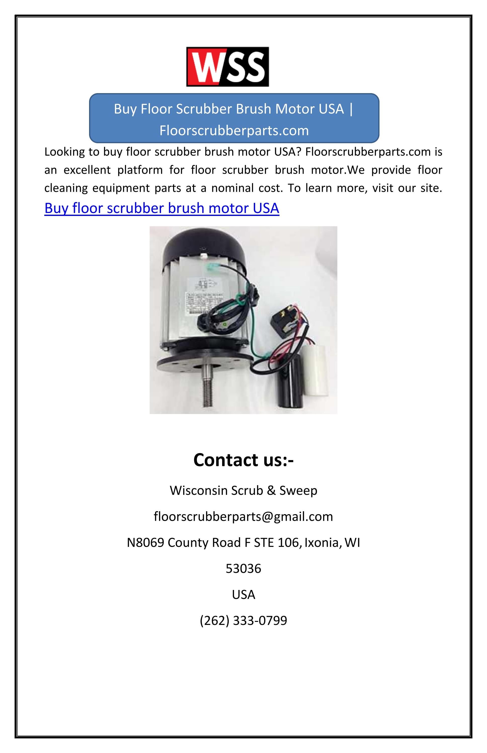 Buy Floor Scrubber Brush Motor USA by