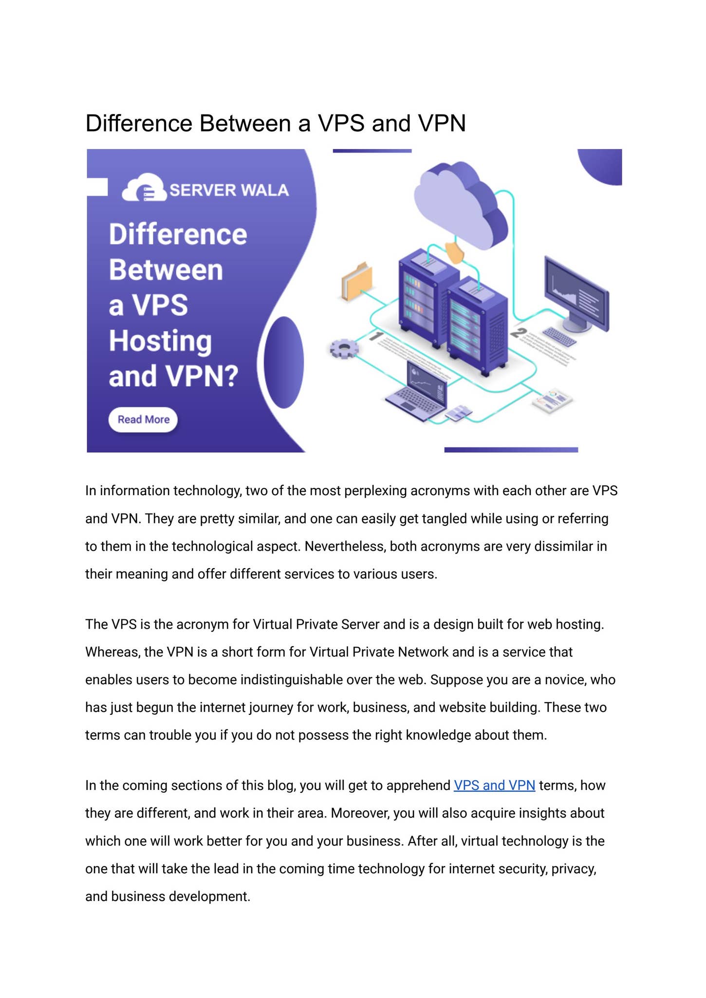 Difference Between a VPS and VPN by eva sharma - Issuu