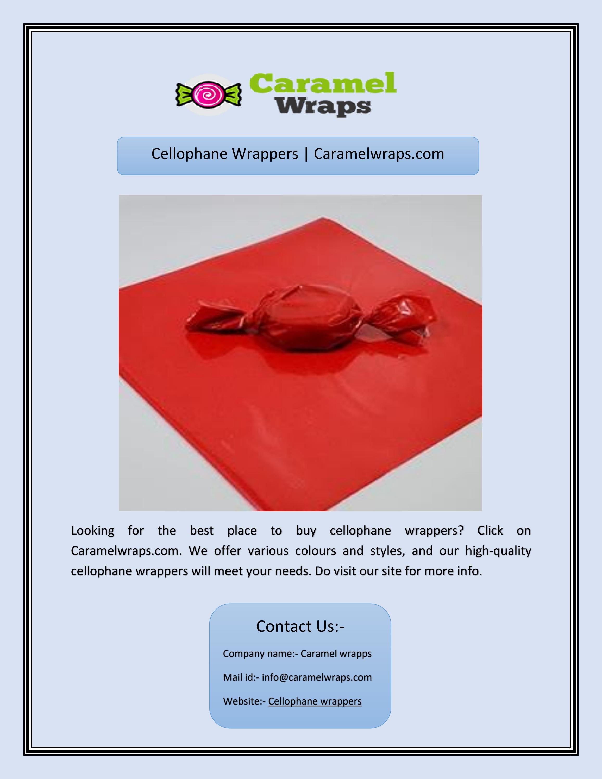 Cellophane Wrappers by caramelwrap Issuu