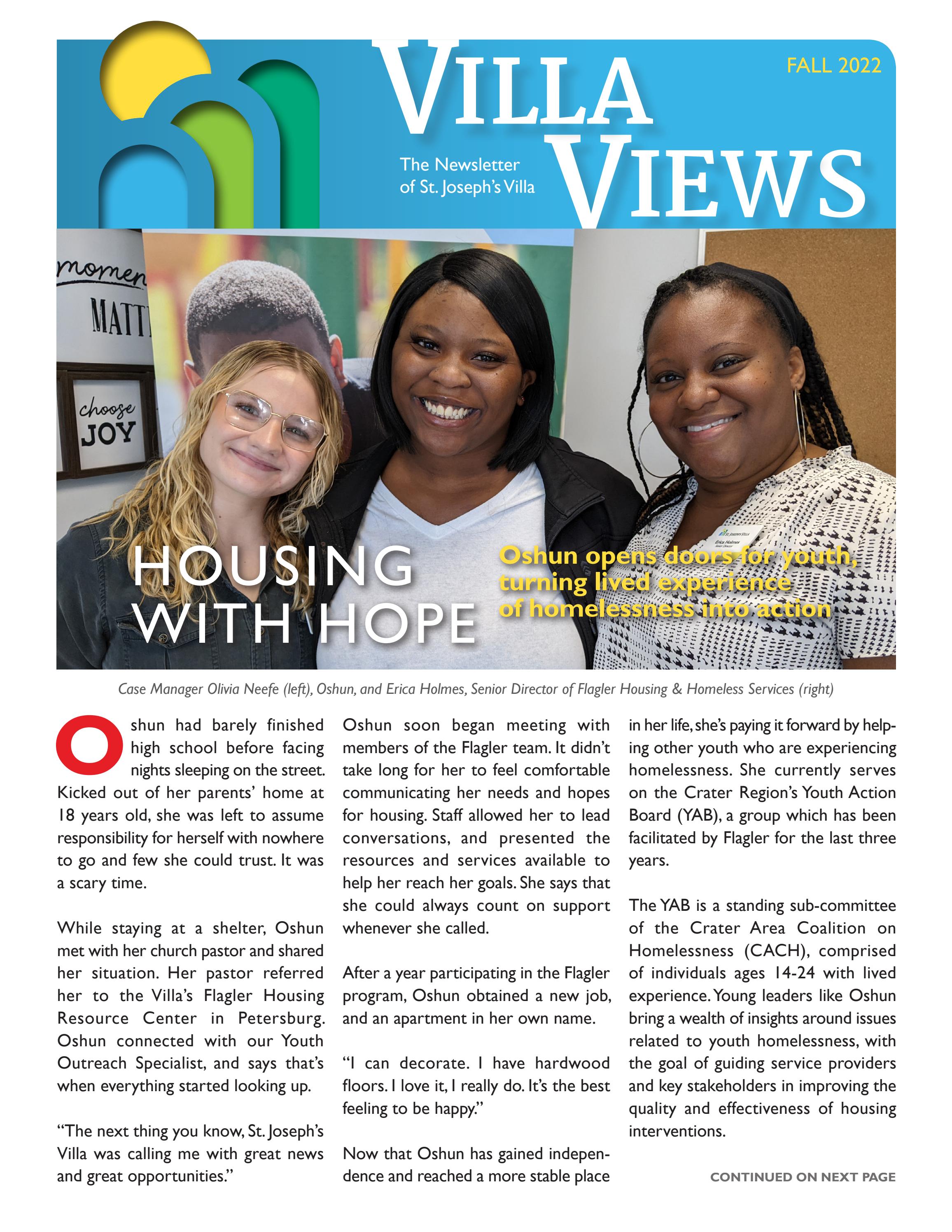 Villa Views Fall 2022 By St Josephs Villa Issuu