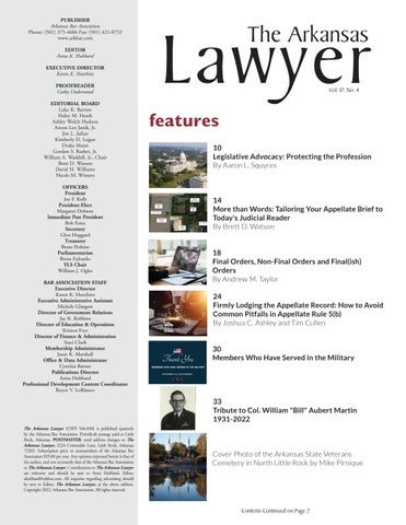 The Arkansas Lawyer Fall 2022 第 3 页