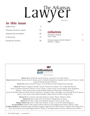 The Arkansas Lawyer Fall 2022 第 4 页