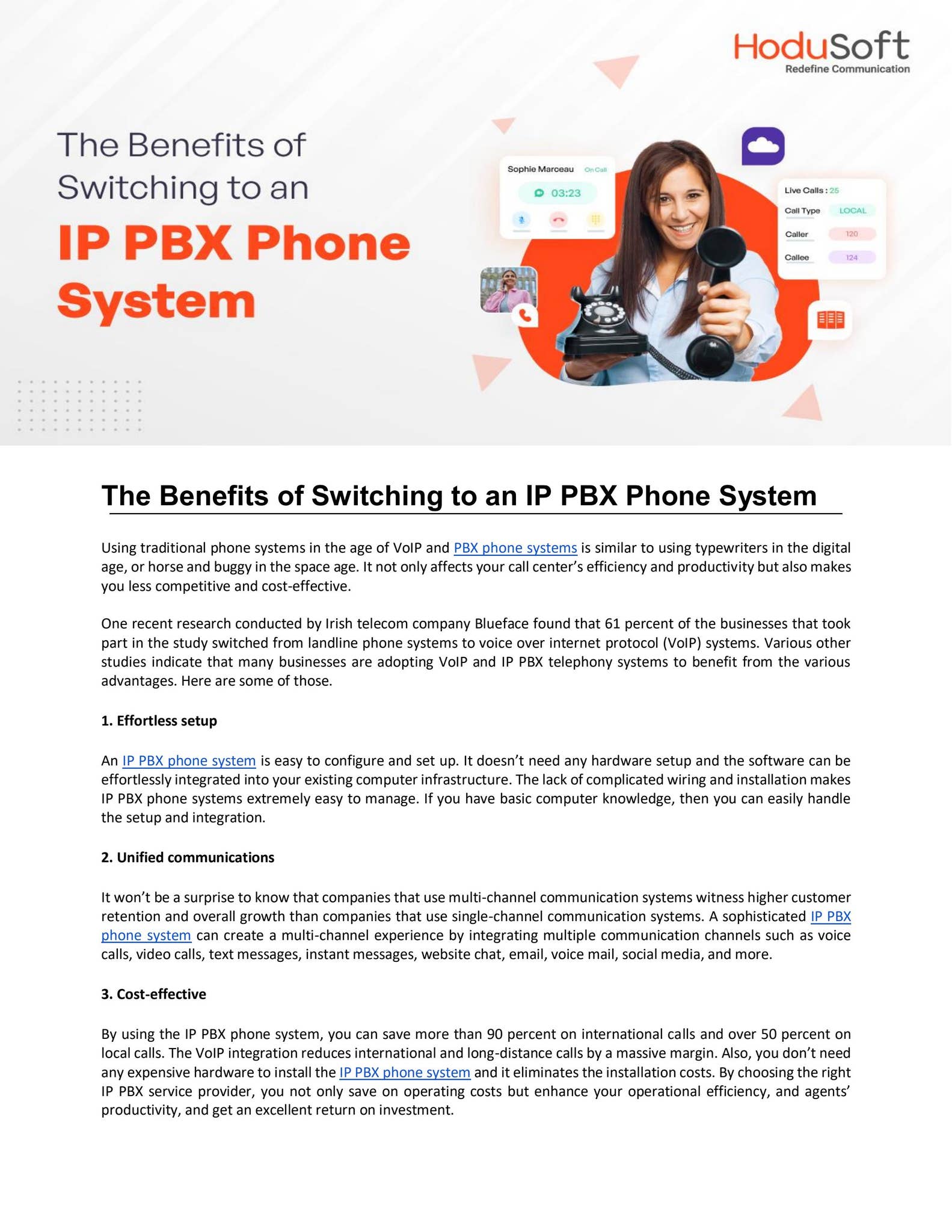 The Benefits of Switching to an IP PBX Phone System by HoduSoft Pvt ...