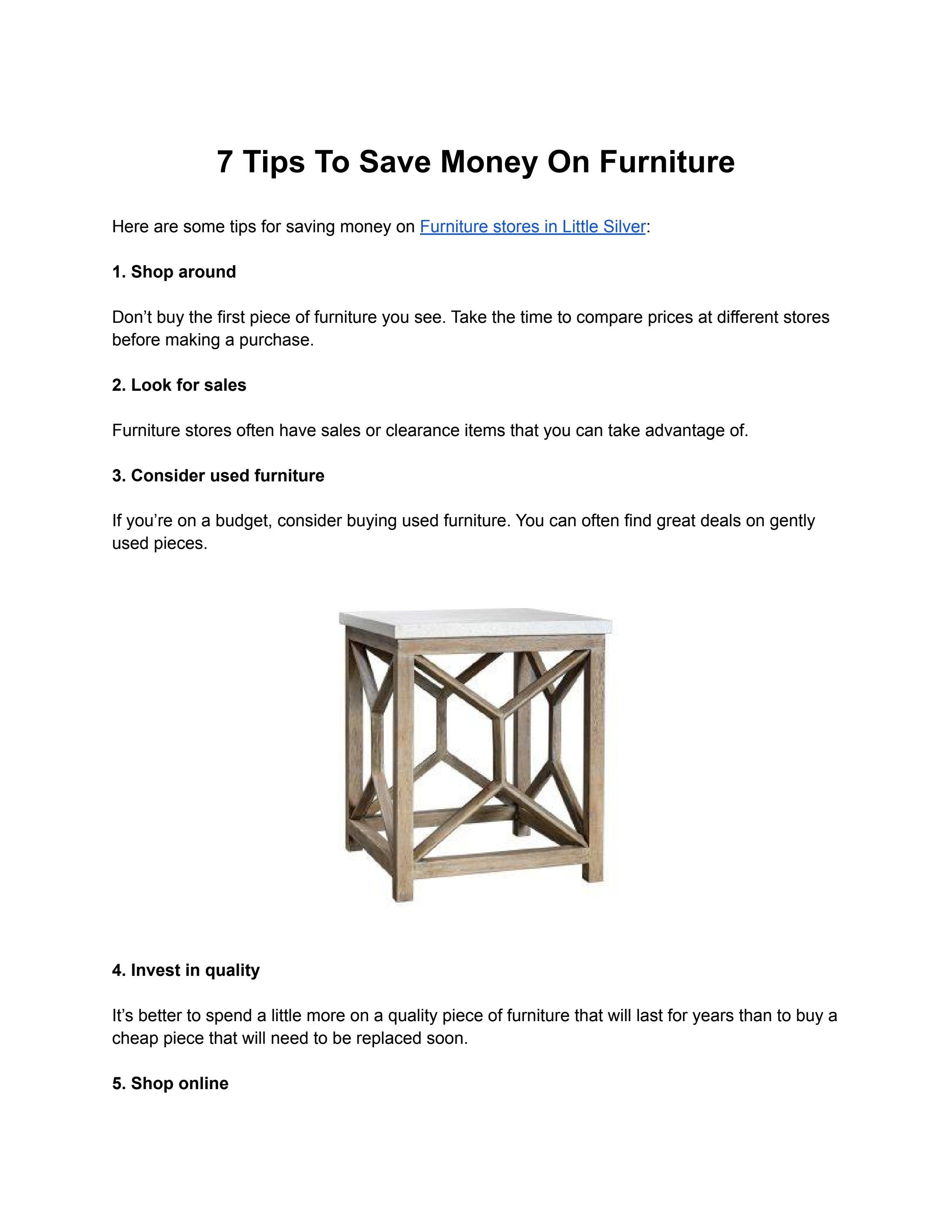 7 Tips To Save Money On Furniture by Platypus Home Issuu