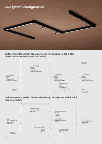 Zaho Lighting 灯饰目录 · System Z60, Z100 PL/ 英文 by 第 18 页