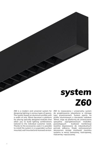 Zaho Lighting 灯饰目录 · System Z60, Z100 PL/ 英文 by 第 4 页