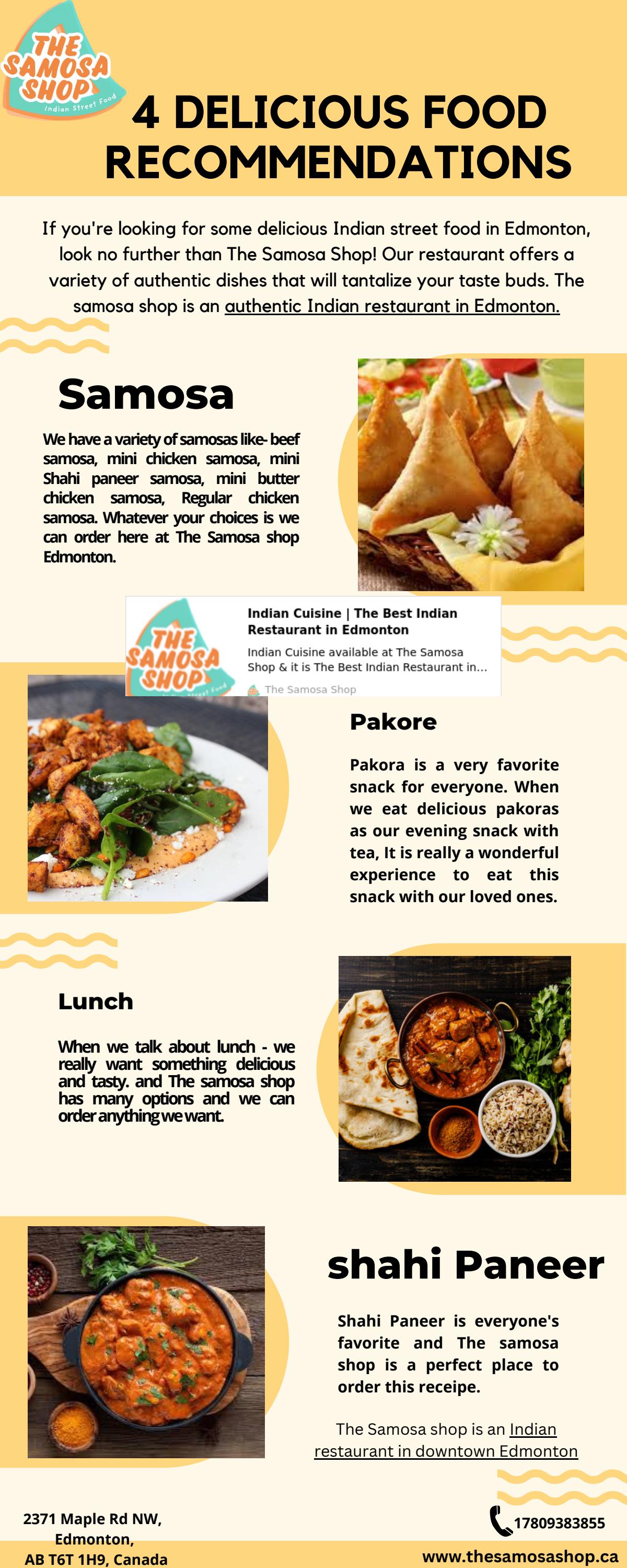 Are you looking for Edmonton's Best Indian Street Food by the samosa