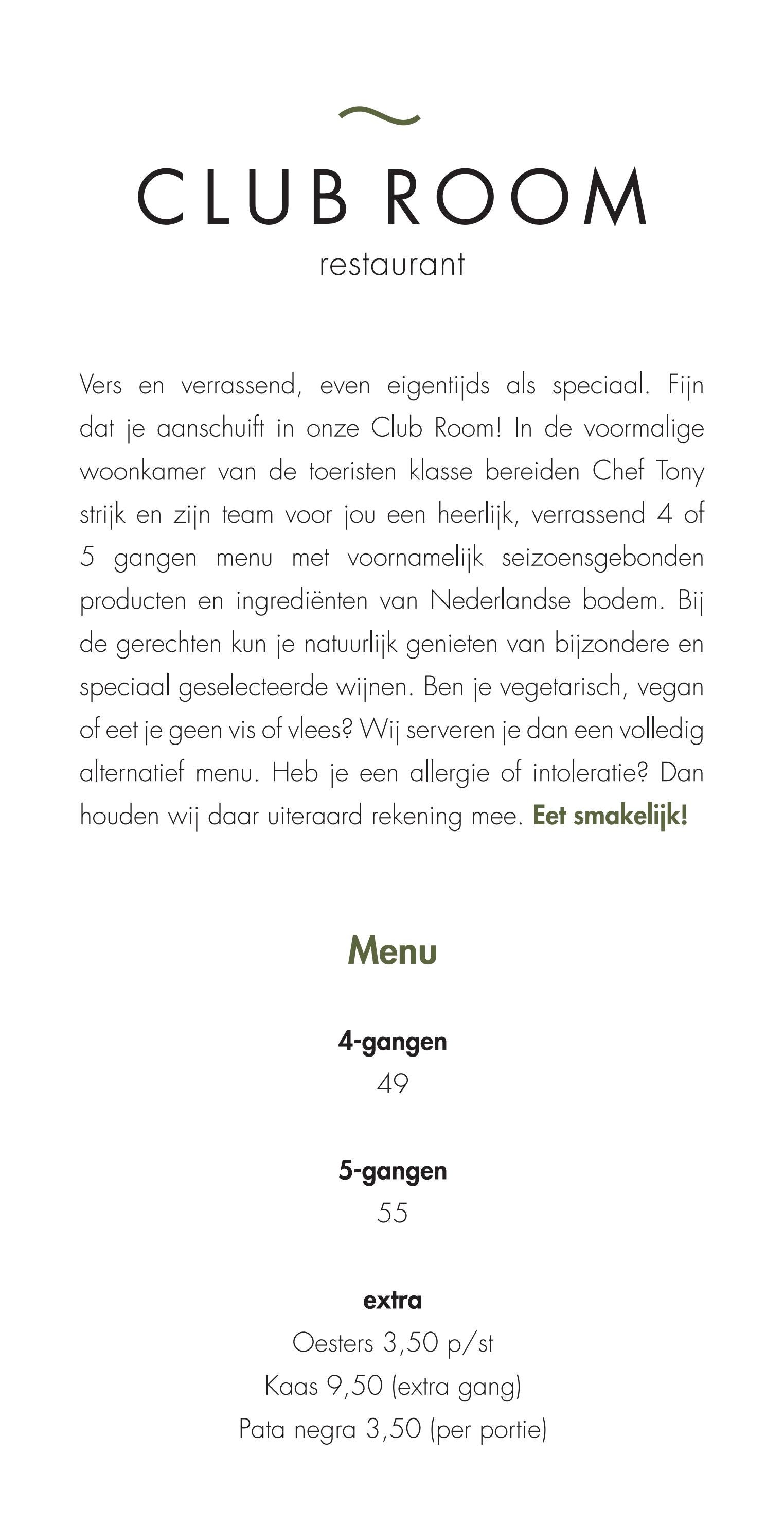 Club Room Menu by WestCord Hotels BV Issuu