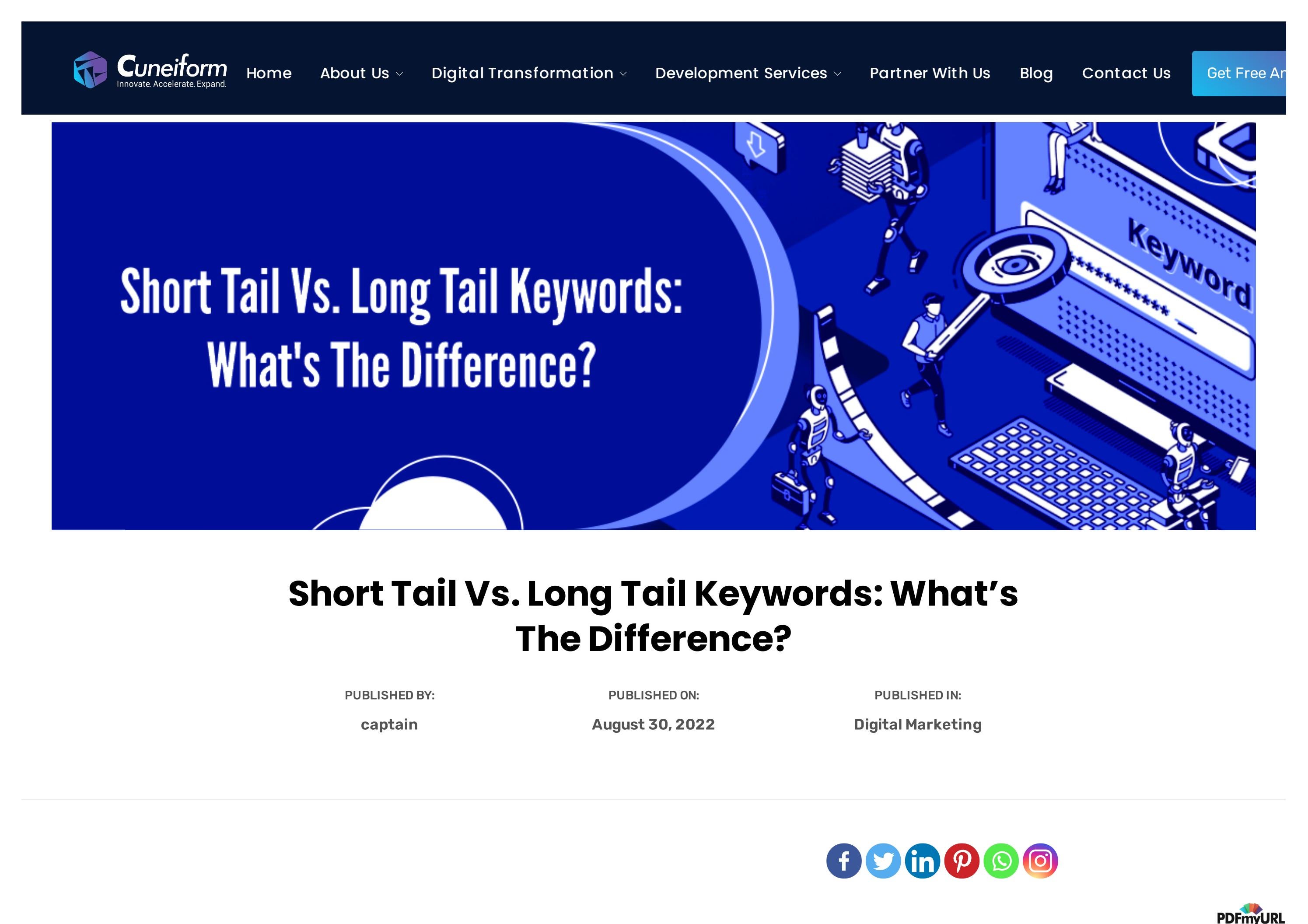 Short Tail Vs. Long Tail Keywords What’s The Difference? by Sarah