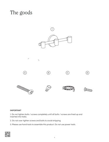 nathanjameshome 家具目录 · Henry 镜前灯 Instruction Sheet 第 4 页