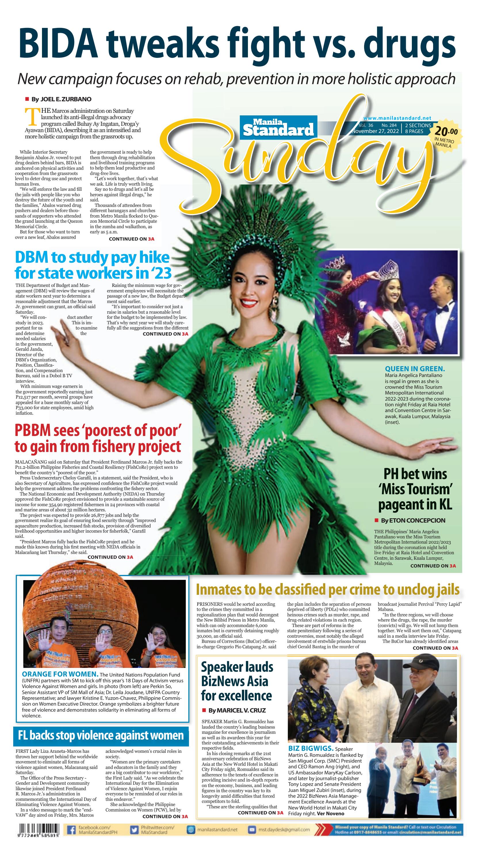 Manila Standard - 2022 November 27 - Sunday by Manila Standard - Issuu