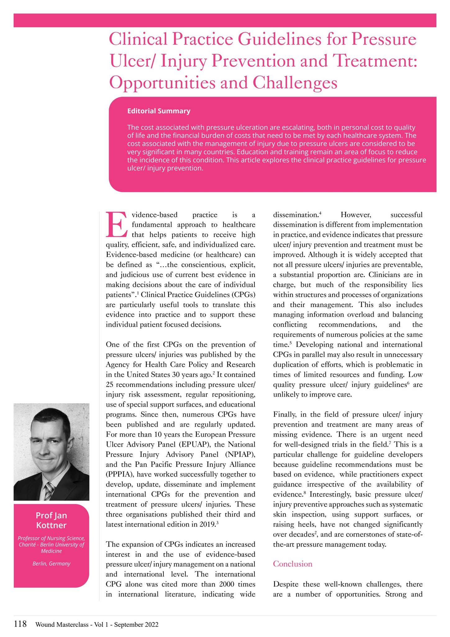 Clinical Practice Guidelines for Pressure Ulcer/ Injury Prevention and ...