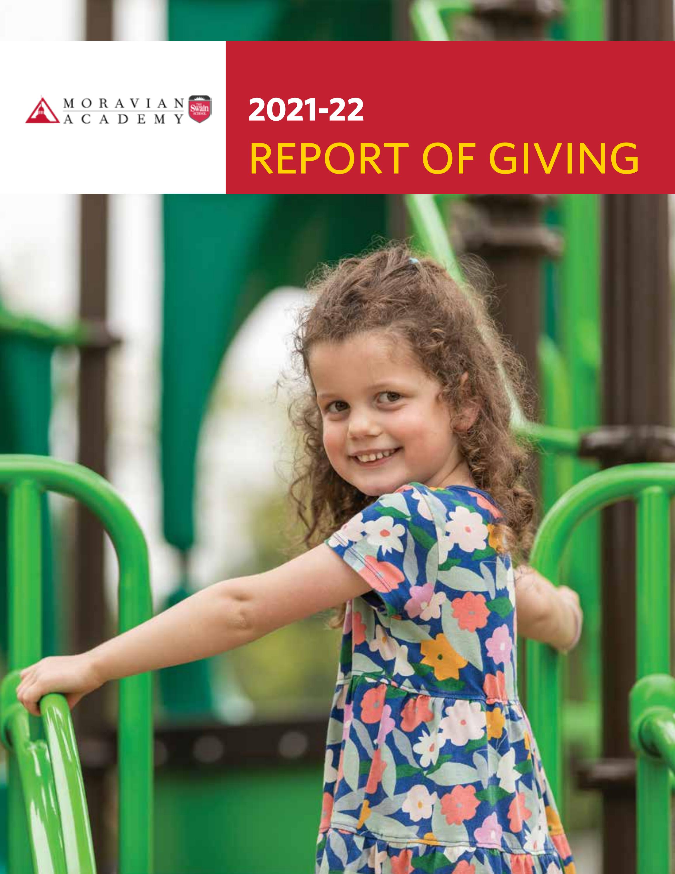 Moravian Academy Report of Giving 202122 by Moravian Academy Issuu