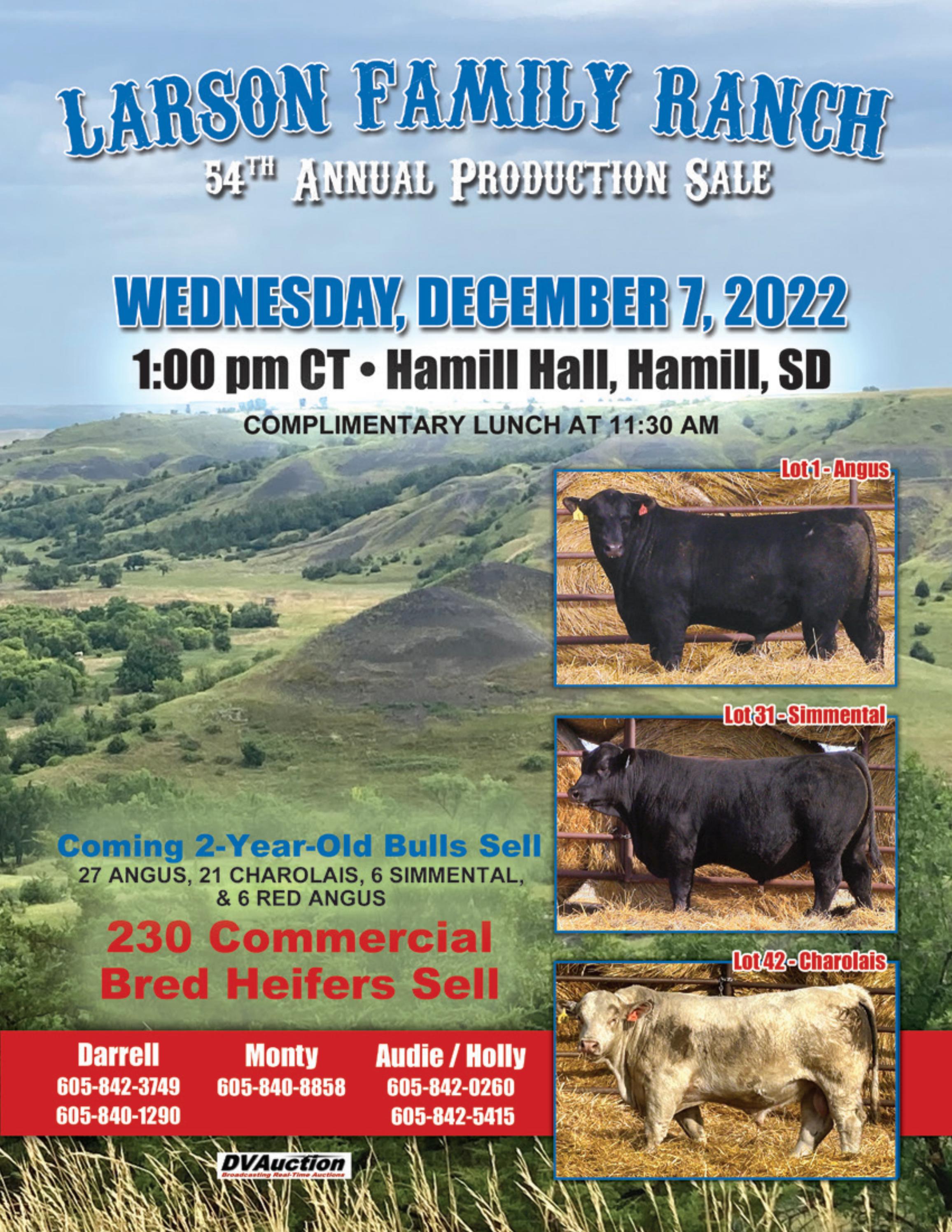 Larson Family Ranch Annual Production Sale by RPI Promotions - Issuu