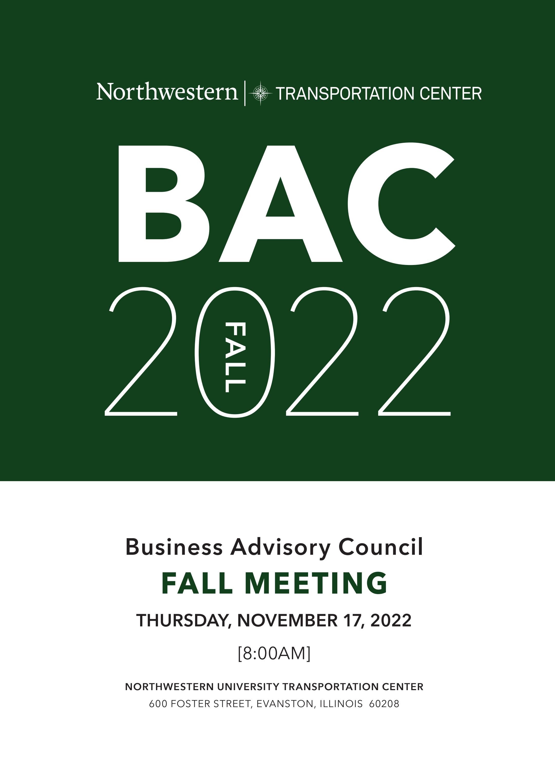 NUTC's Fall 2022 BAC Meeting Program by tcinfo - Issuu