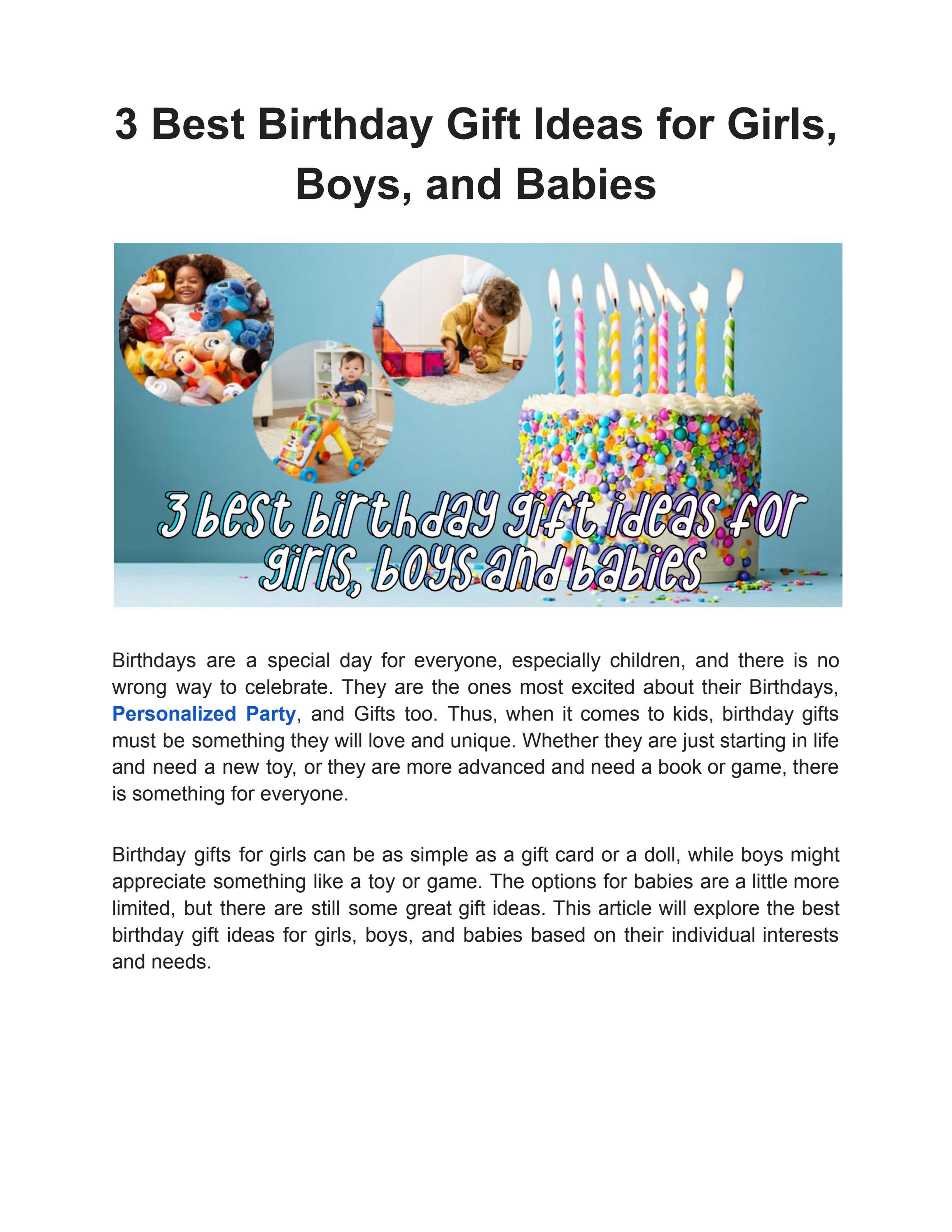 Best Custom Items For Kids Party Celebrations By All Personalization - Issuu
