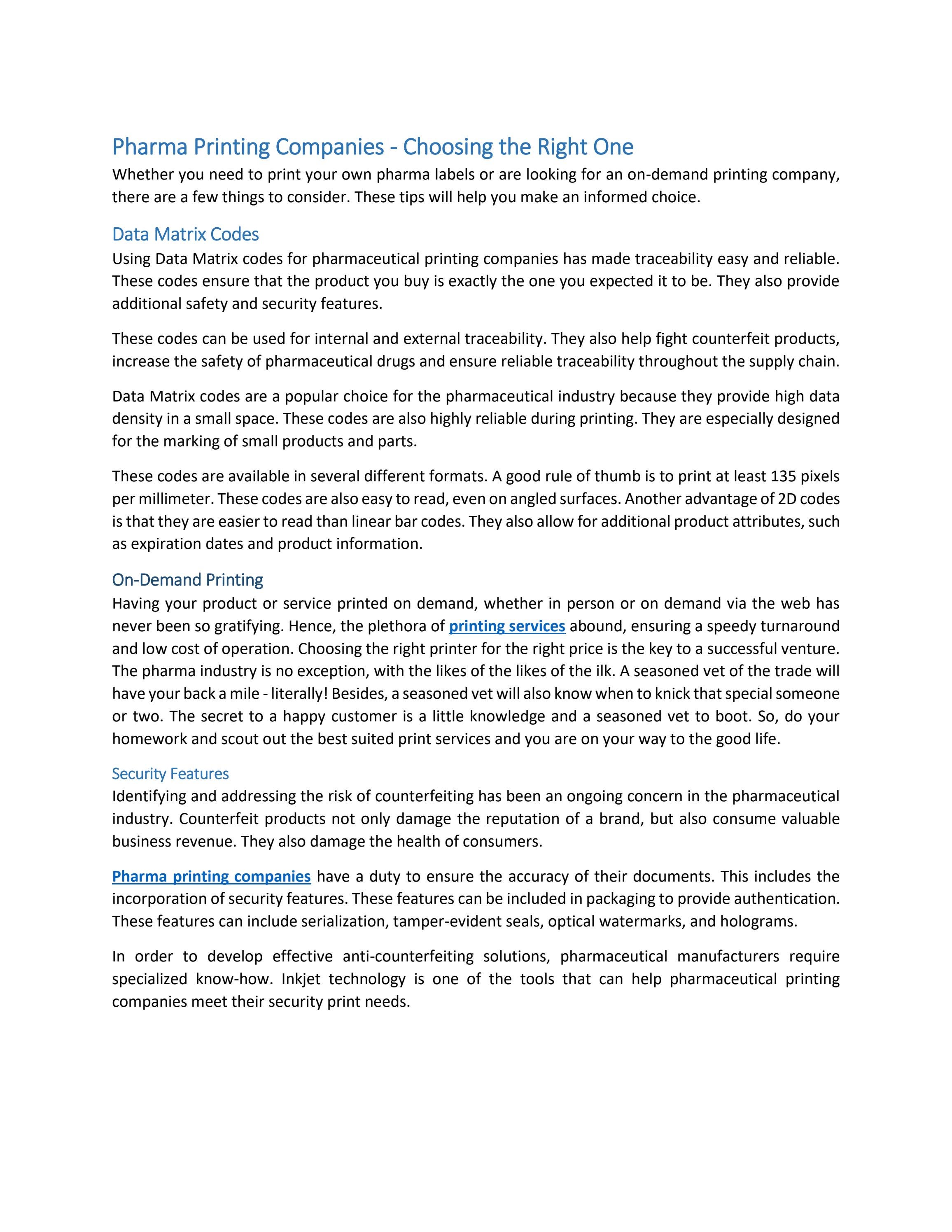 Pharma printing companies choosing the right one by stella osse issuu