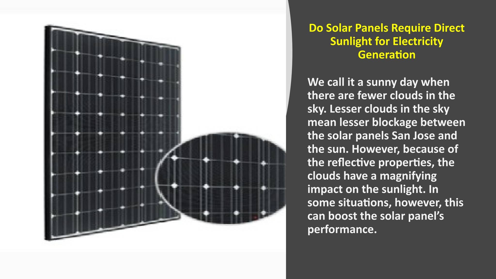 Do Solar Panels Require Direct Sunlight for Electricity Generation by ...