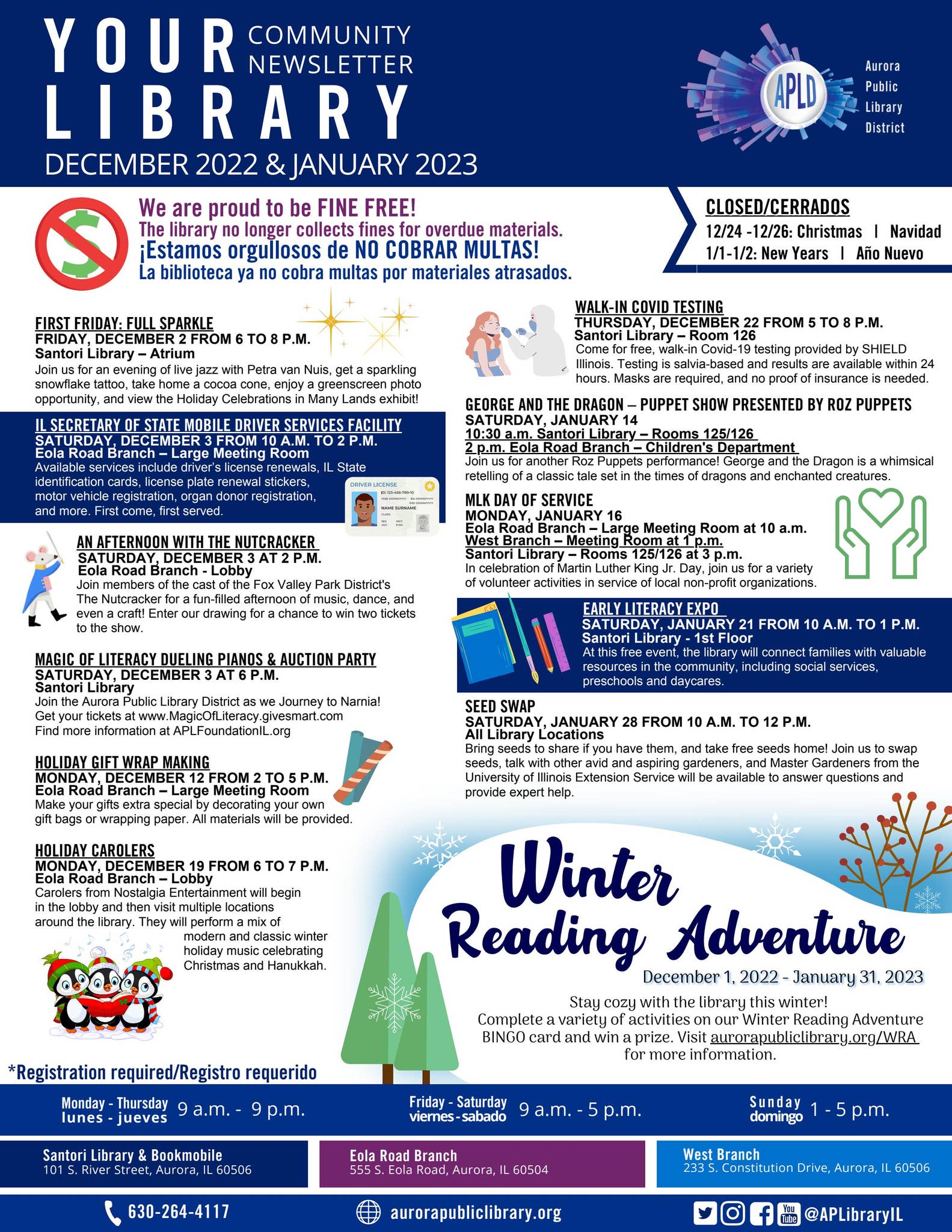 Your Library Newsletter December 2022 -January 2023 by Aurora Public ...