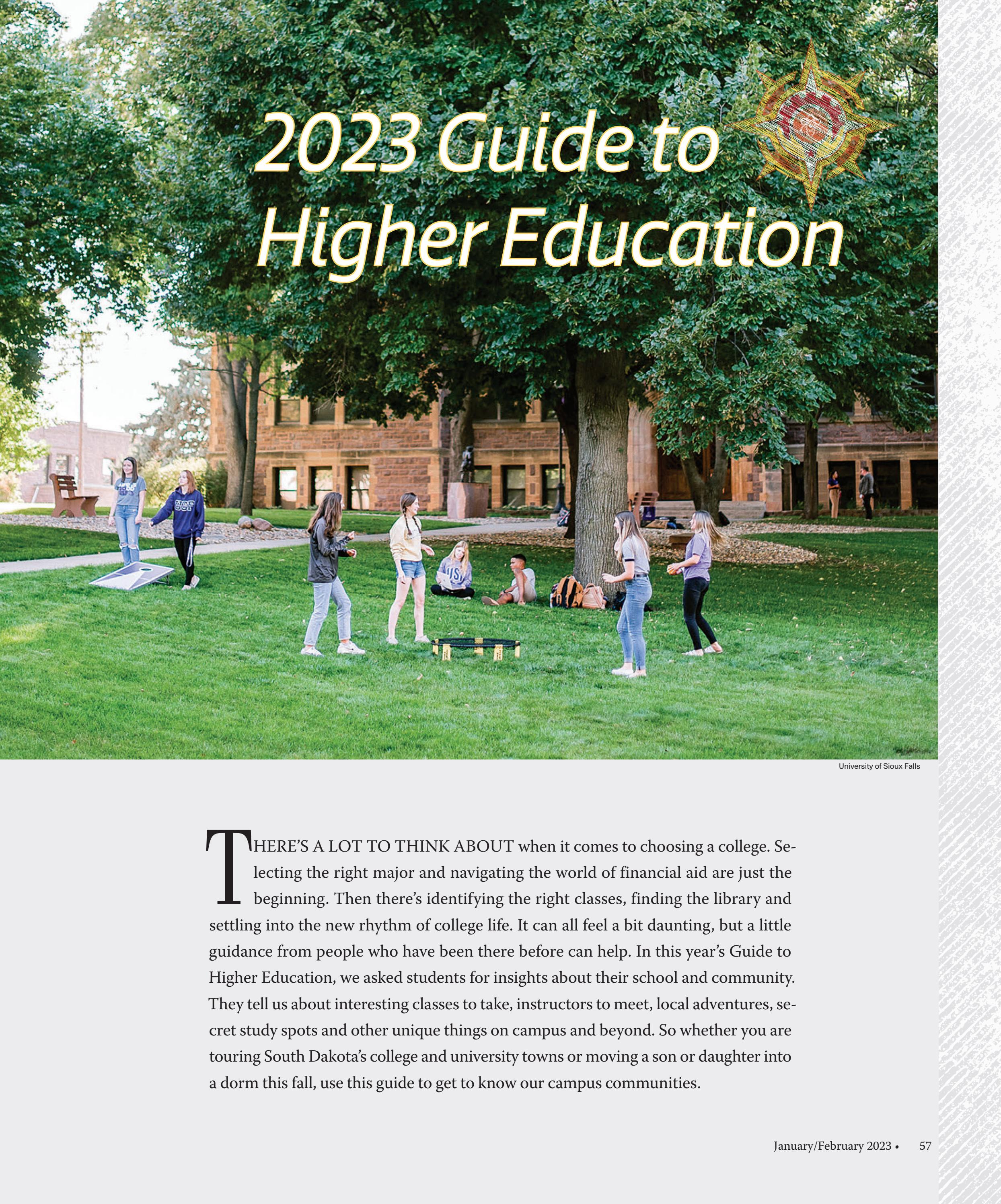 South Dakota Guide To Higher Education 2023 By South Dakota Magazine - Issuu
