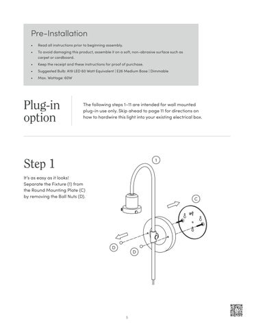 nathanjameshome 灯饰目录 · Reta 壁灯 Instruction Sheet 第 5 页
