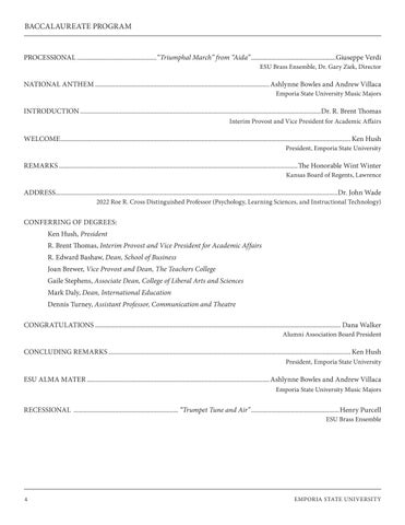 Emporia State University - 冬季 2022 Commencement 第 4 页